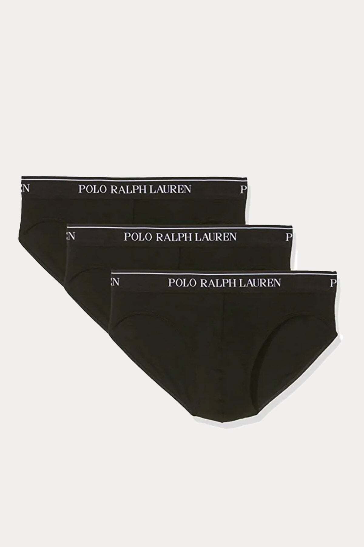 Ralph Lauren 3'lü Paket Streç Pamuklu Slip Set Xxl / Siyah