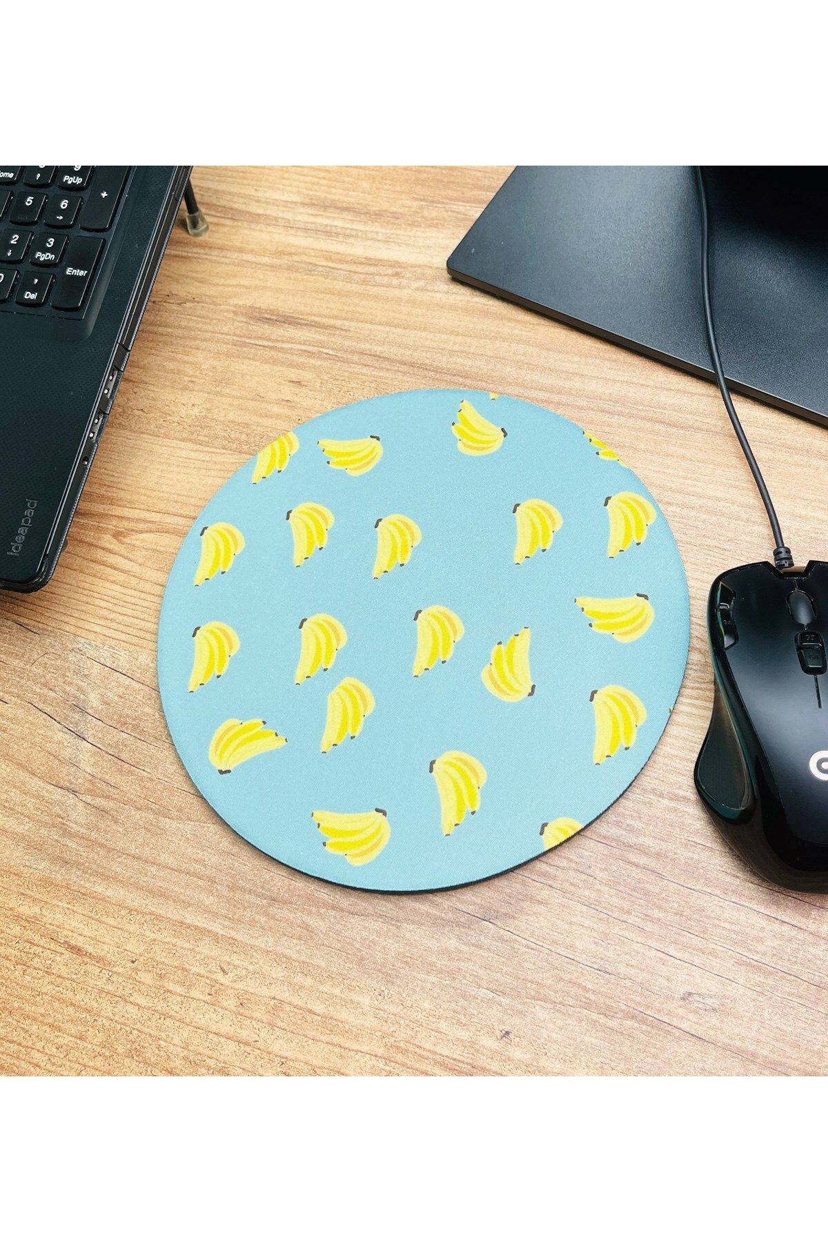 Gift Moda Muz Tasarımlı Oval Mouse Pad