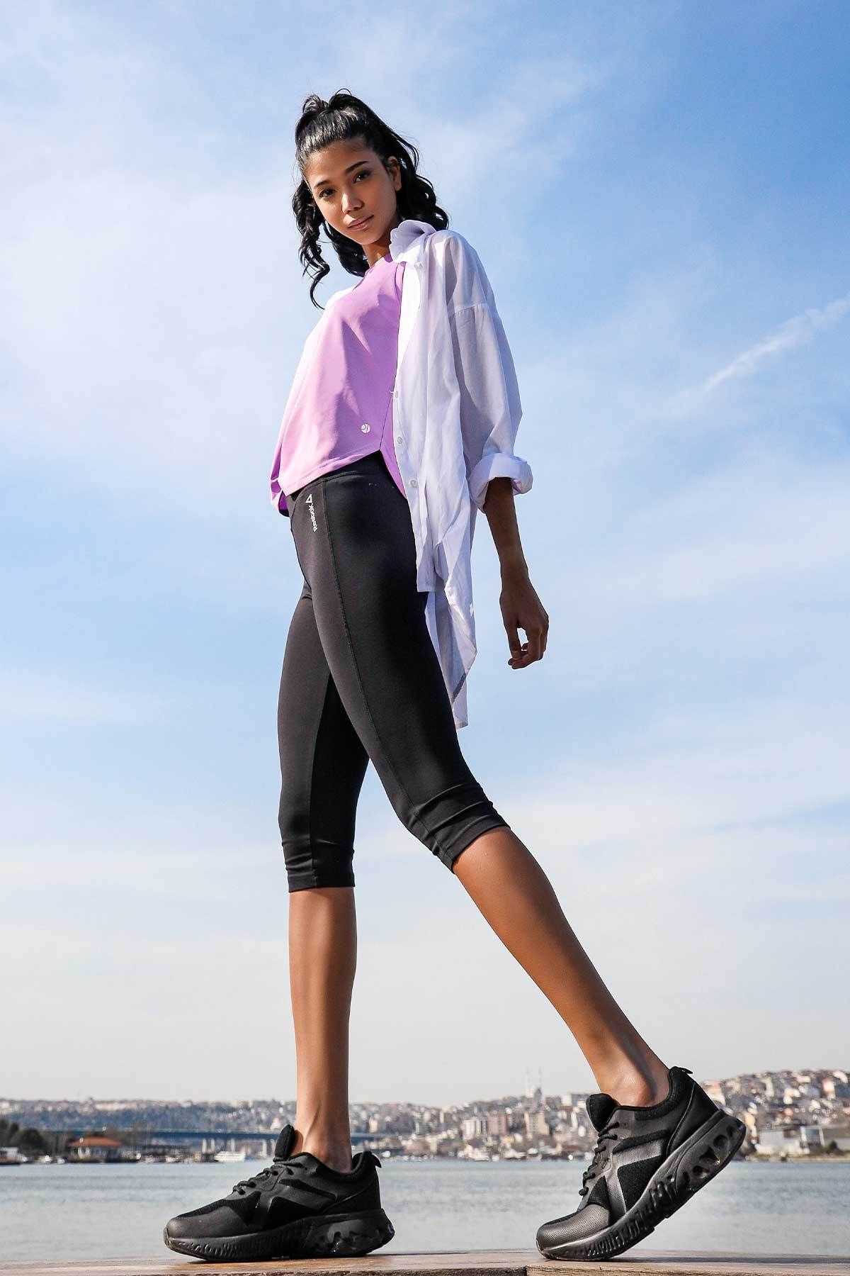 Jump 26805 Siyah Kadın Comfort Ortopedi Günlük Yürüyüş Spor Ayakkabı