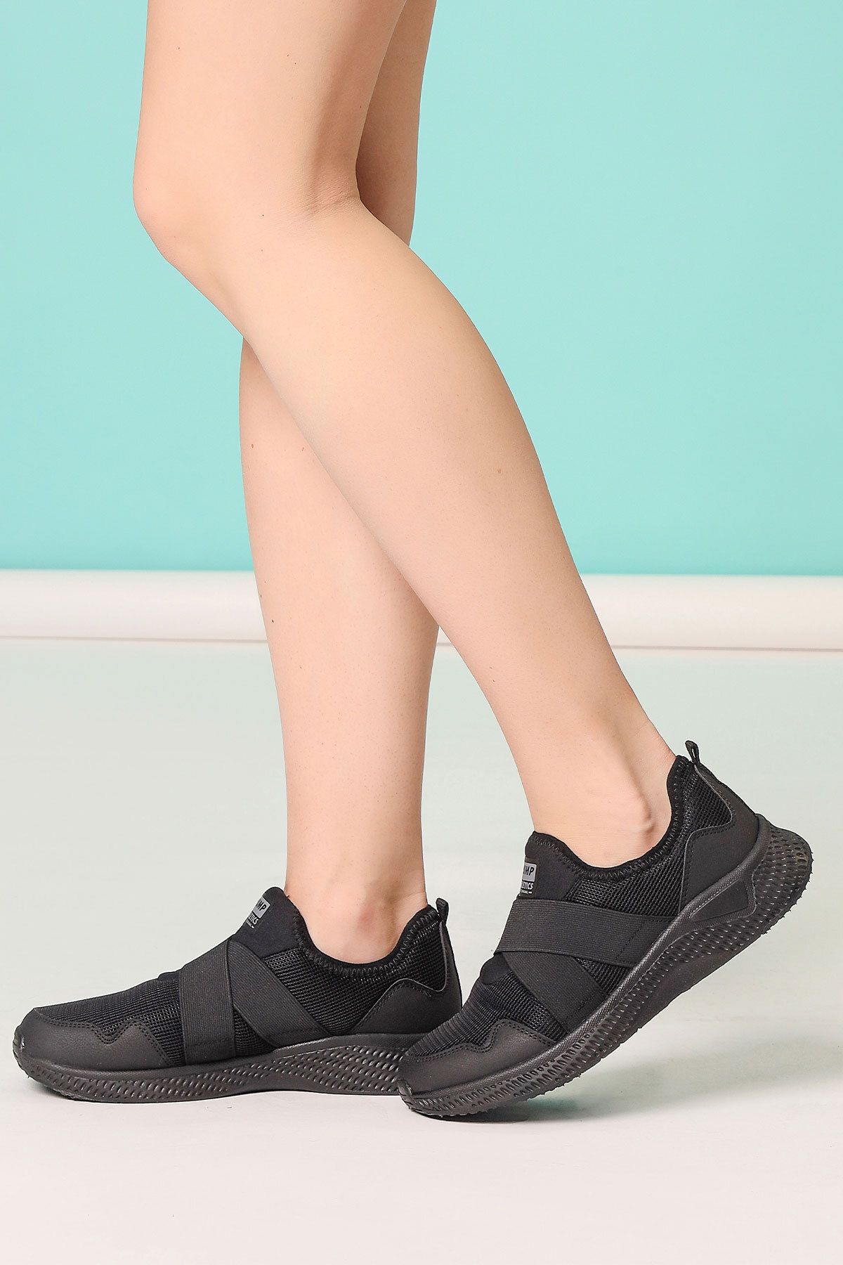 Jump 27384 Slip-on Siyah Kadın Sneaker Günlük Spor Ayakkabı