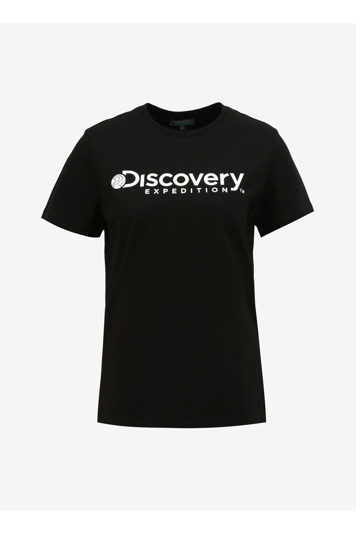 Discovery Expedition Siyah Kadın Bisiklet Yaka T-shirt D4sl-tst3053