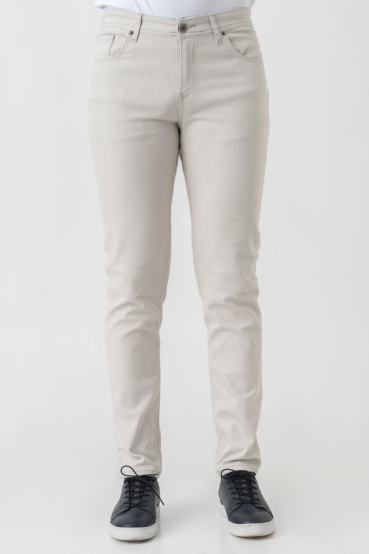 White Stone Avenches j2424 Normal Fit  Pamuklu Likralı  5 Cep pantolon Taş