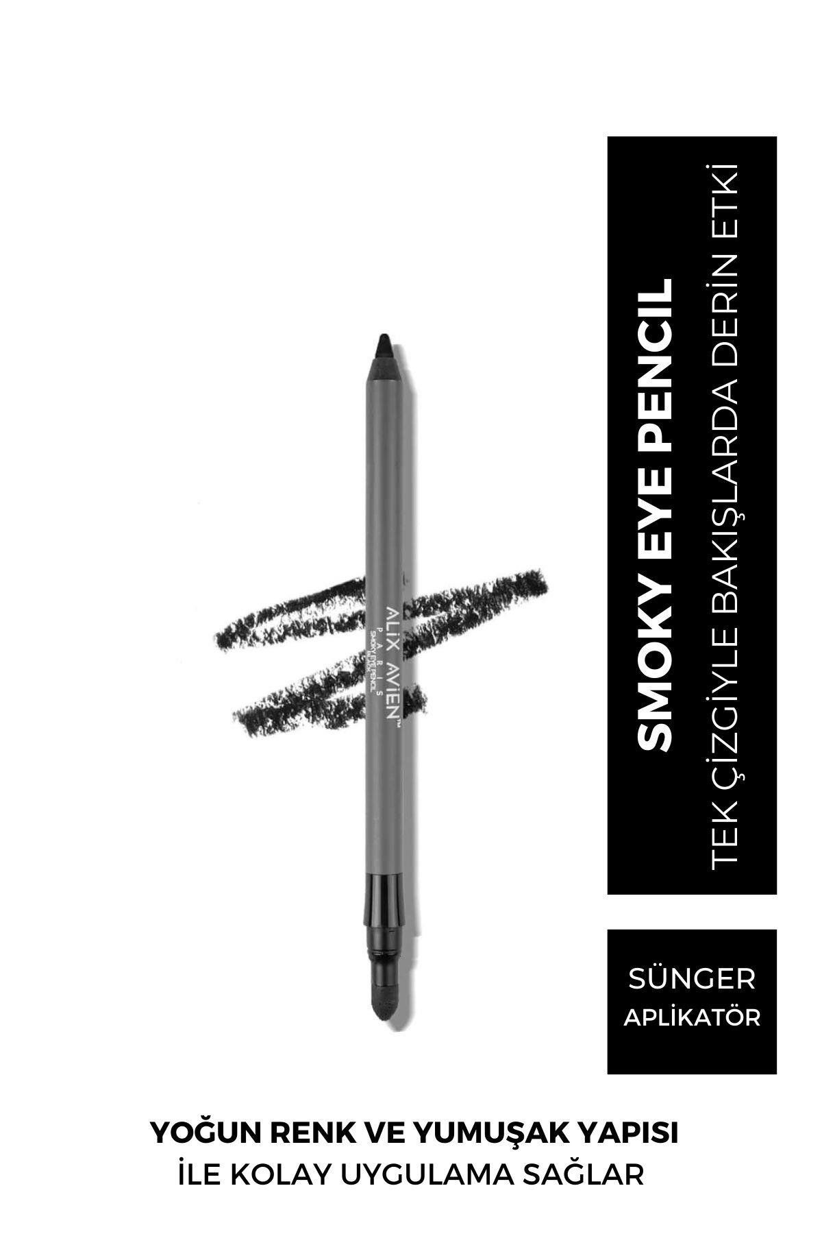 Alix Avien Siyah Smoky Göz Kalemi - Buğulu Göz Makyajı Ve Dumanlı Etki - Smoky Eye Pencil Black