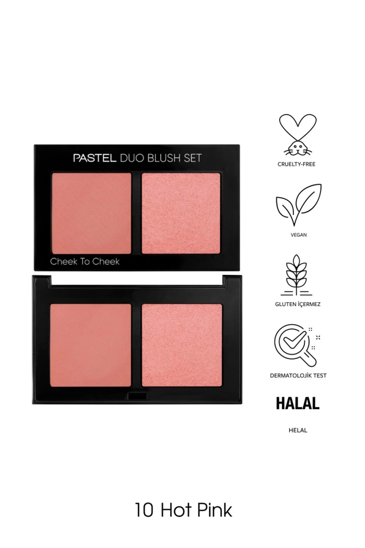 Pastel Duo Blush Set Cheek To Cheek - Ikili Allık Seti 10 Hot Pink