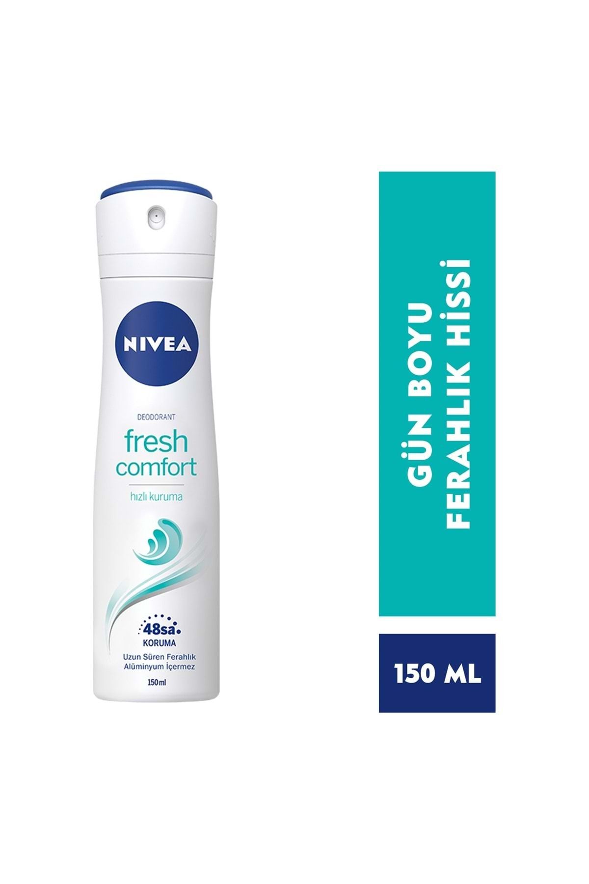 NIVEA Kadın Sprey Deodorant Fresh Comfort,48 Saat Deodorant Koruması,150ml