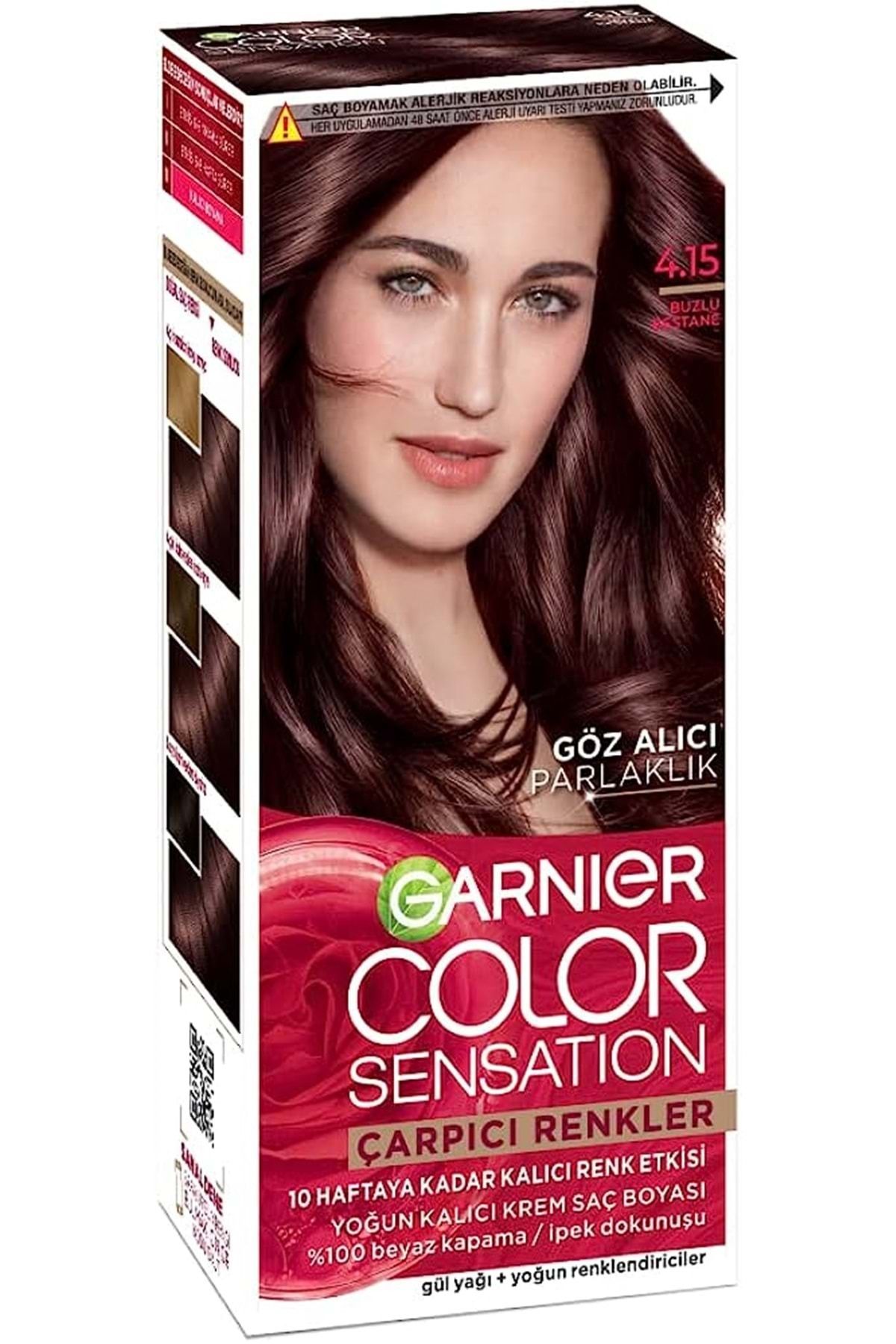 Garnier Çarpıcı Renkler Saç Boyası 4.15 Buzlu Kestane