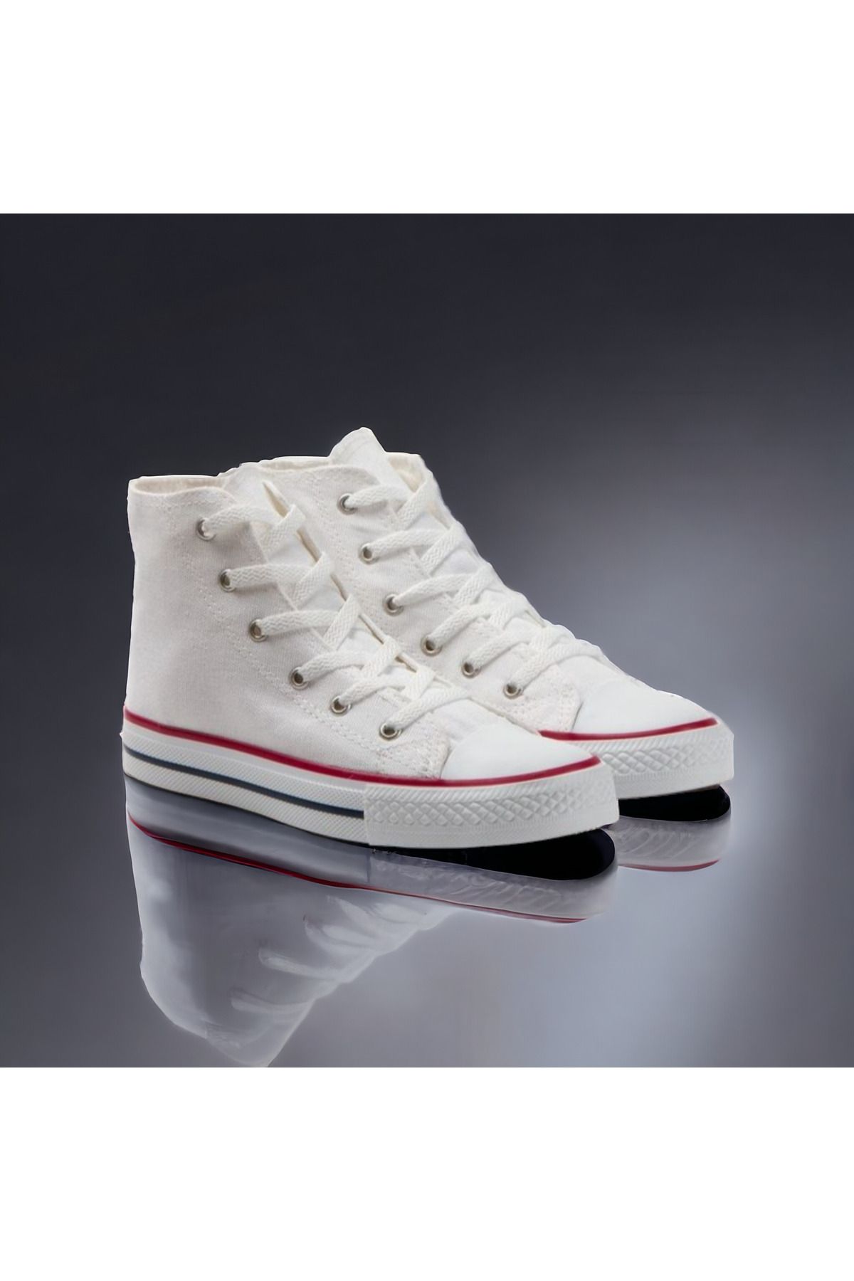 PATİK BEBE Unisex Çocuk Beyaz Boğazlı Sneaker Ayakkabı
