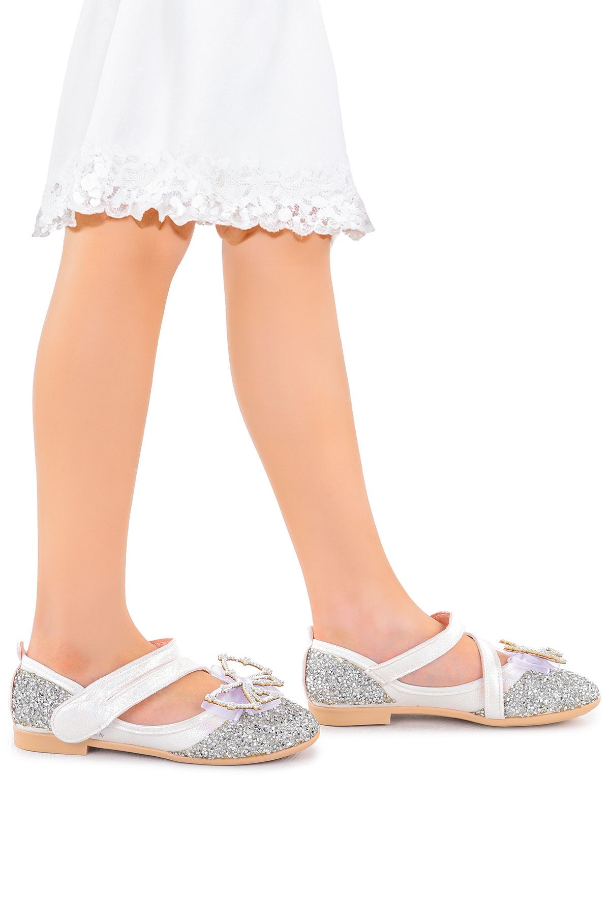 Kiko Kids Vakko Cırtlı Fiyonklu Kız Bebek Babet Ayakkabı Arç 08