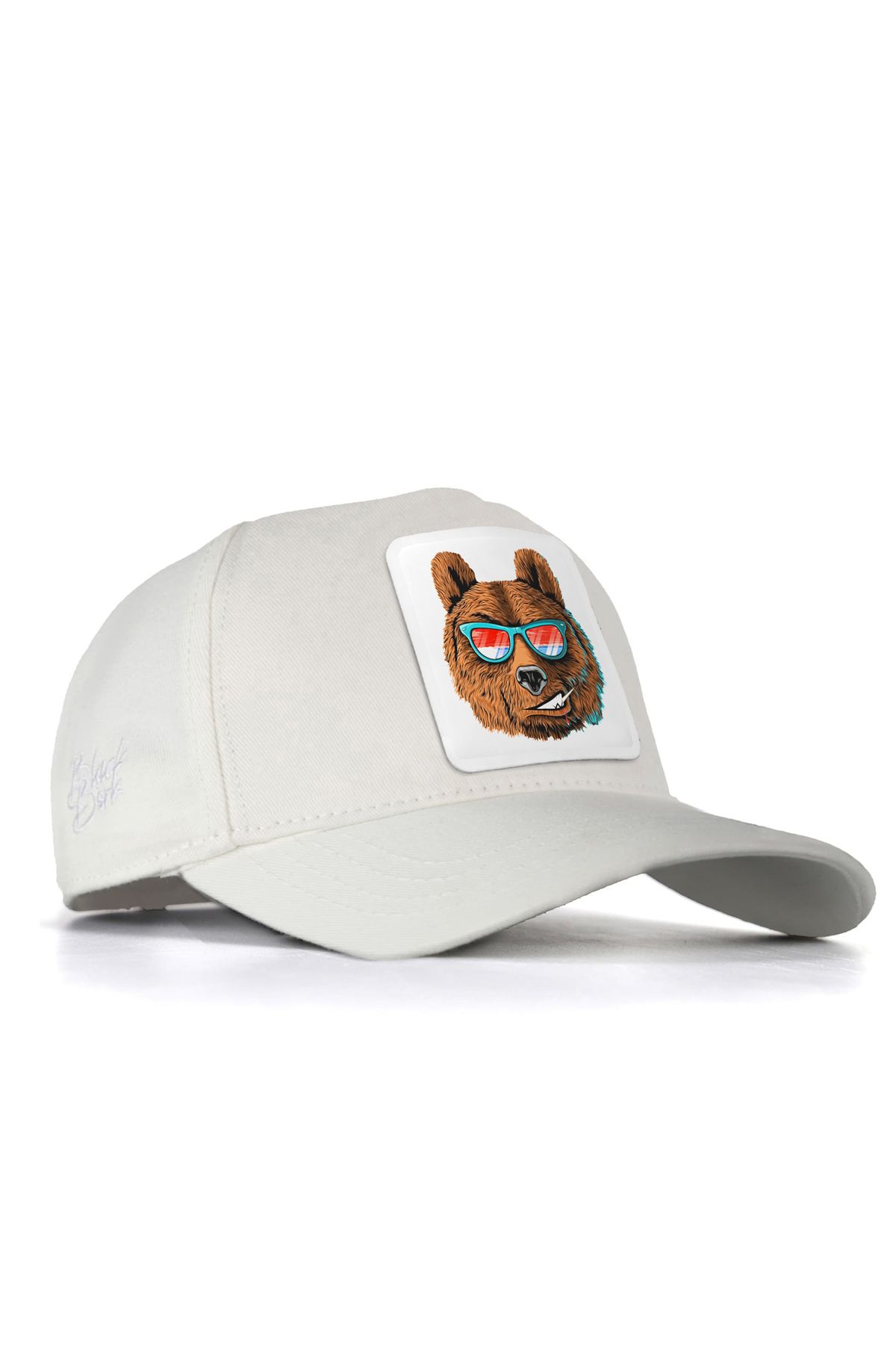 BlackBörk V1 Baseball Ayı Logolu Unisex Beyaz Şapka (CAP)
