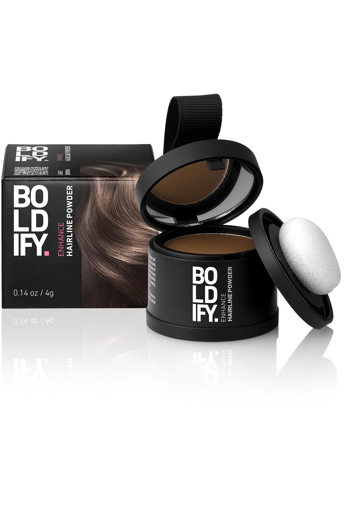 Boldify Saç Tozu Açık Kahve, Dolgunlaştırıcı Topik Tozu, Saç Dökülmesini Gizler & 48 saat etkili