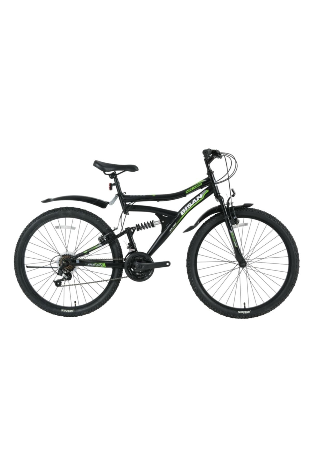 Bisan Mts 4300 26 Jant 40 Cm 16-17 Cm Kadro Bisiklet Mat Siyah - Yeşil