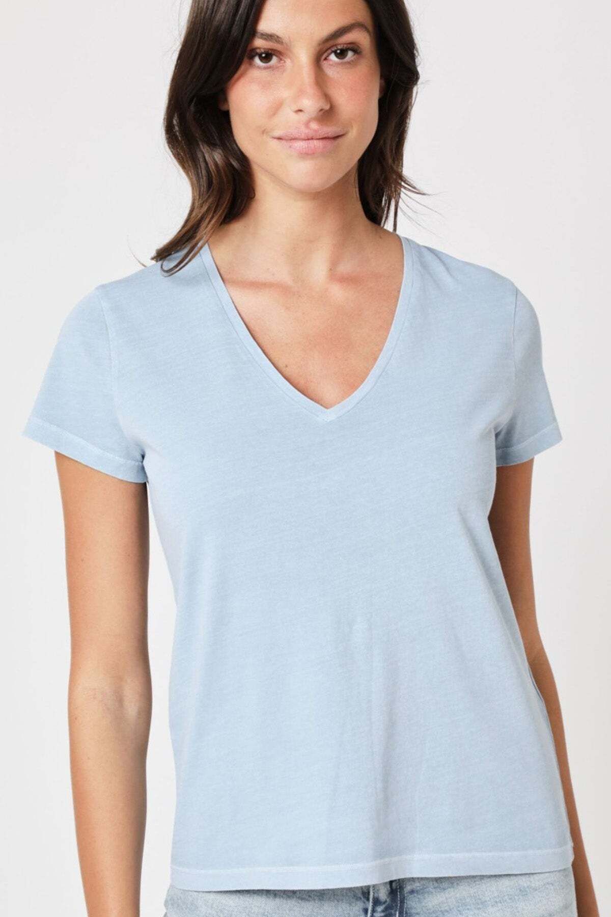 Berenice Eithan V Yaka T-shirt Xs / Mavi