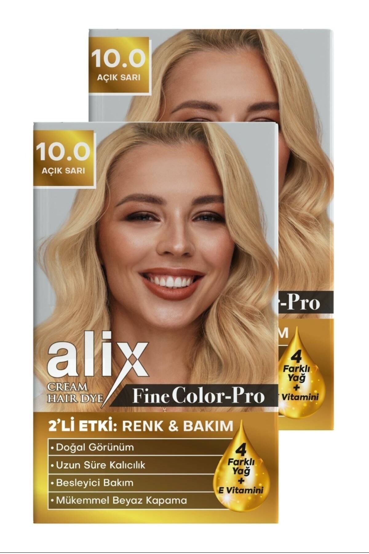 Alix Saç Boyası Kiti 10.0 Açık Sarı 50 Ml (2 Adet)