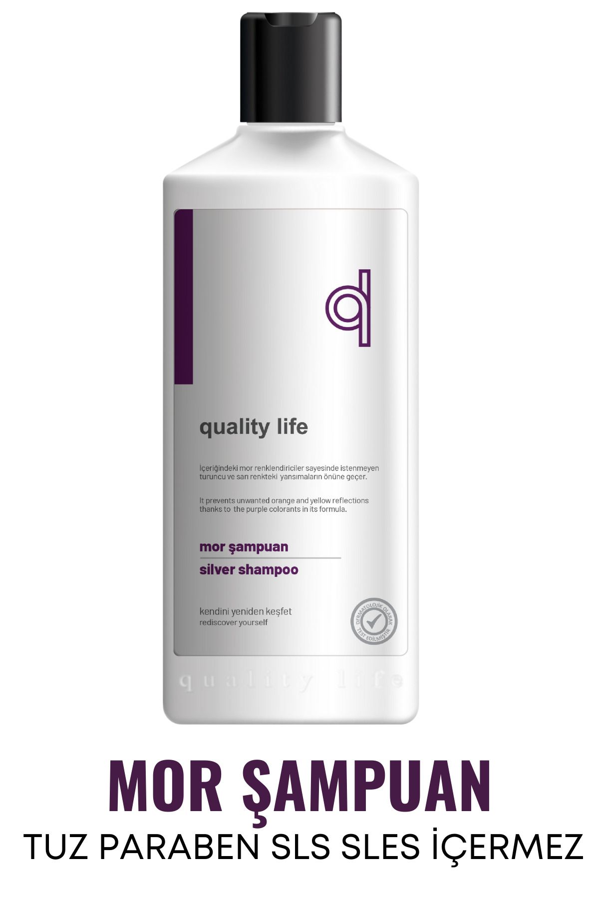 Quality Life Ql Turunculaşma Karşıtı Mor Şampuan - Tuzsuz Parabensiz Sülfatsız 300 ml - Silver Şampuan
