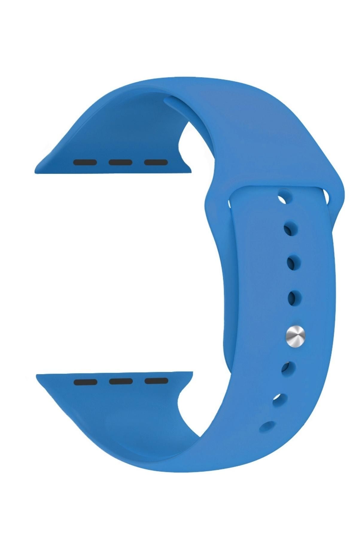 Ferrucci Mavi Renk Silikon Akıllı Saat Kordonu Ivo-7, S8, S8 Plus Modelleriyle Uyumlu, 42mm/44mm/45mm