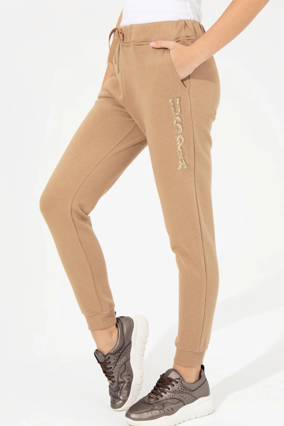 U.S. Polo Assn. Kahverengi Kadın Örme Pantolon
