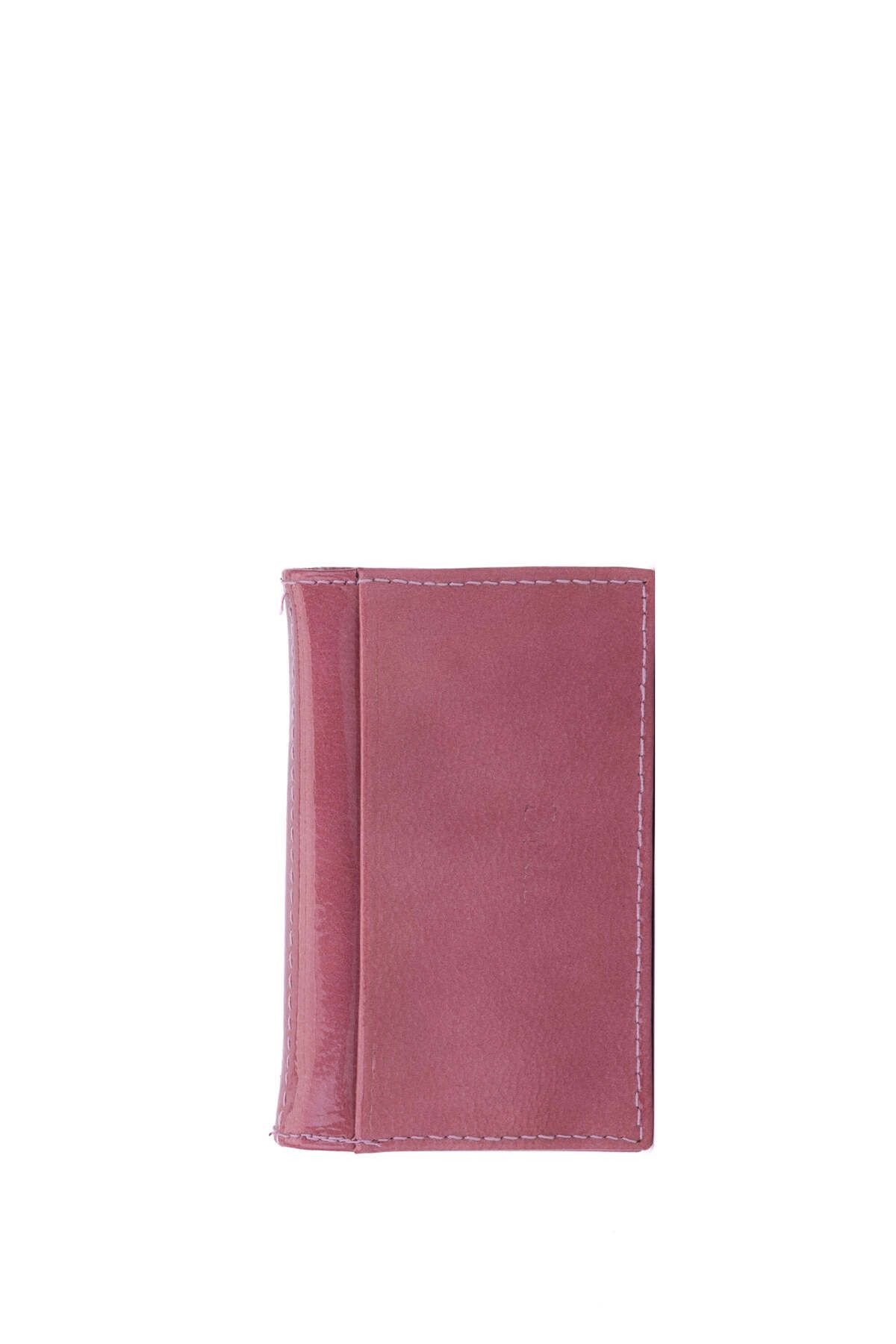 Tamer Tanca Unisex Hakiki Deri Pembe Günlük Cuzdan