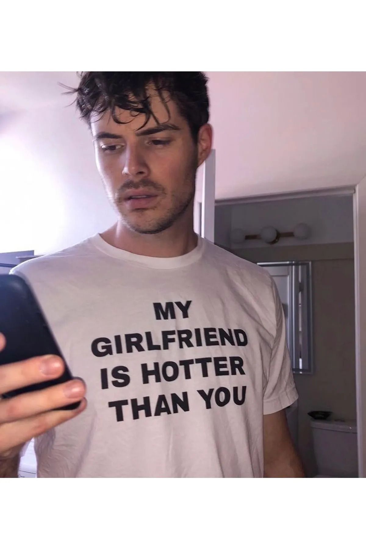 Reapers My Girlfriend Is Hotter Than You Yazılı Tshirt