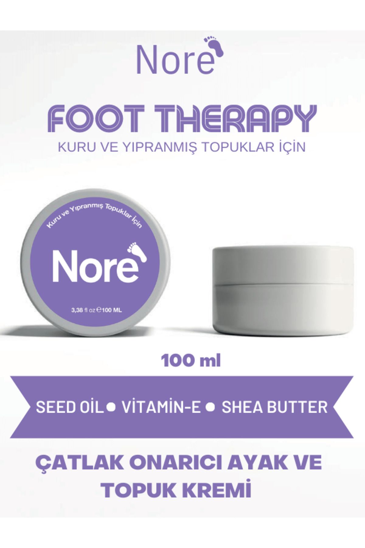 NORE Kuru Ve Yıpranmış Ayaklar & Topuklar İçin Çatlak Onarıcı Ayak Ve Topuk Kremi Foot Therapy 100 ml