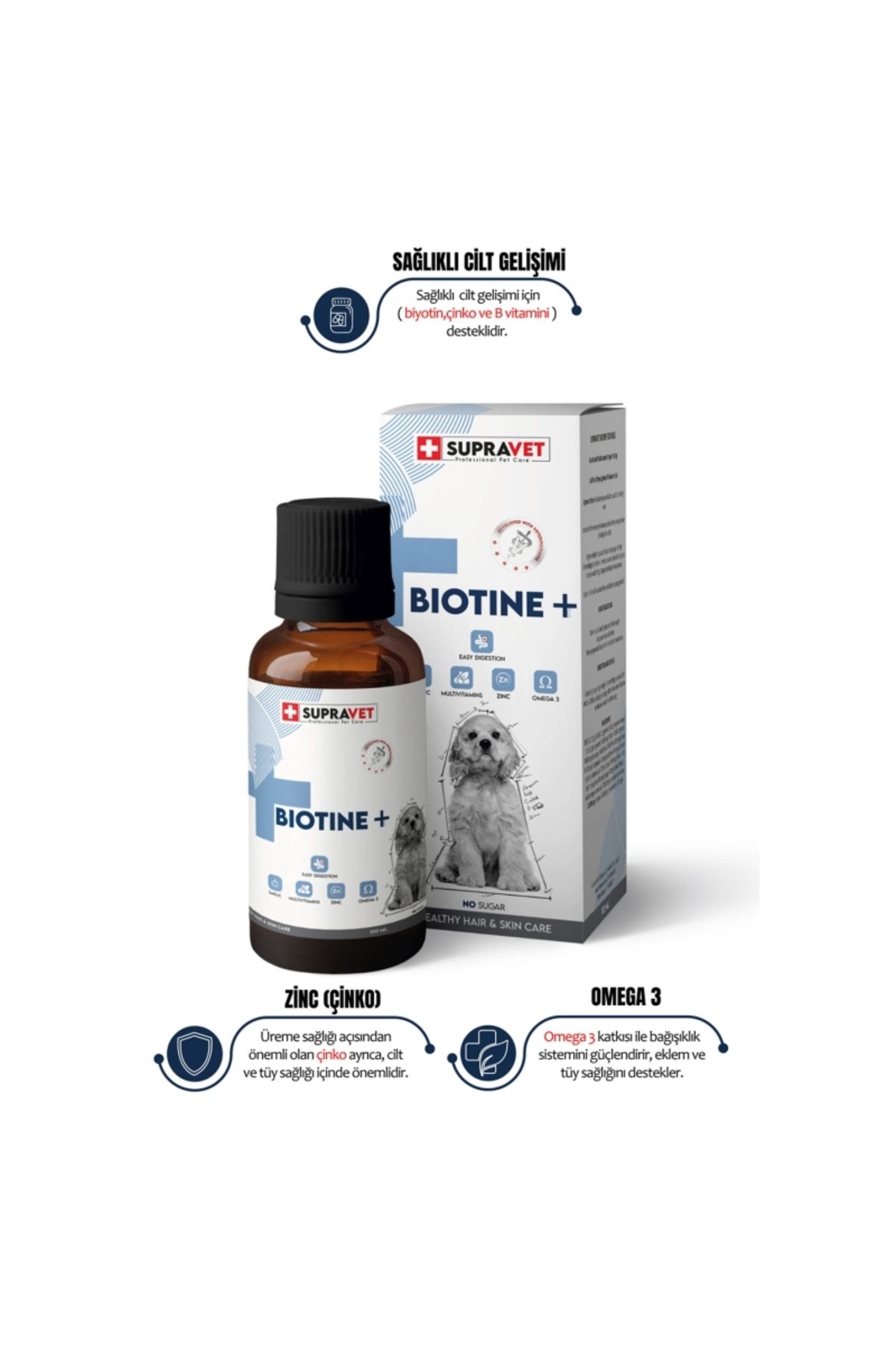 Supravet BIOTINE DOG EXTRA DERI VE TÜY SAĞLIĞI DAMLASI 100 ML