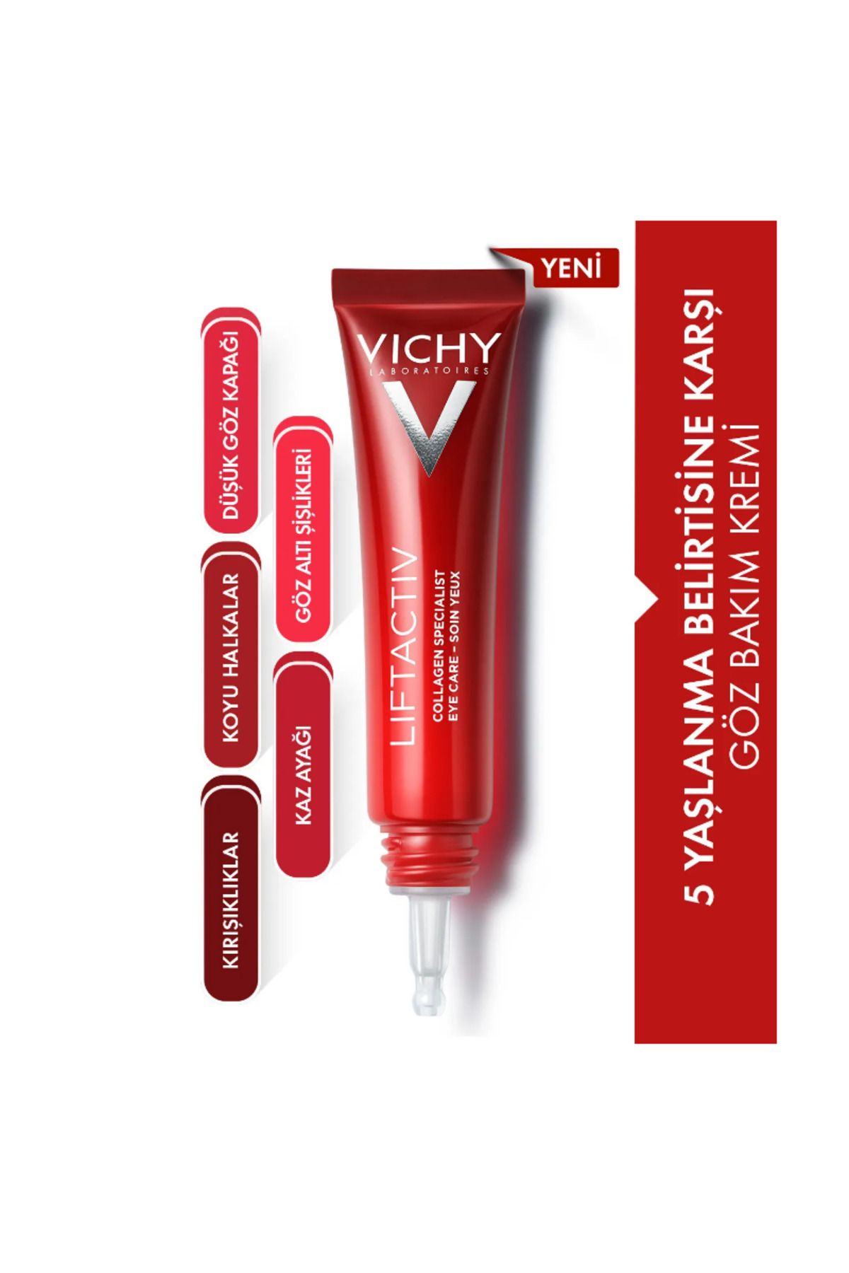 Vichy Liftactiv Collagen Specialist 5 Yaşlanma Belirtilerine Karşı Göz Bakım Kremi 15ml