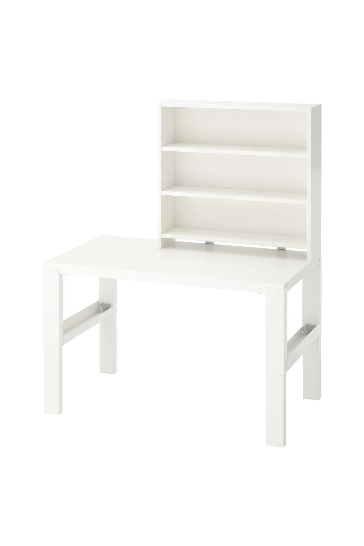 IKEA çocuk çalışma masası, beyaz-turkuaz, 96x58 cm, kitaplıkl
