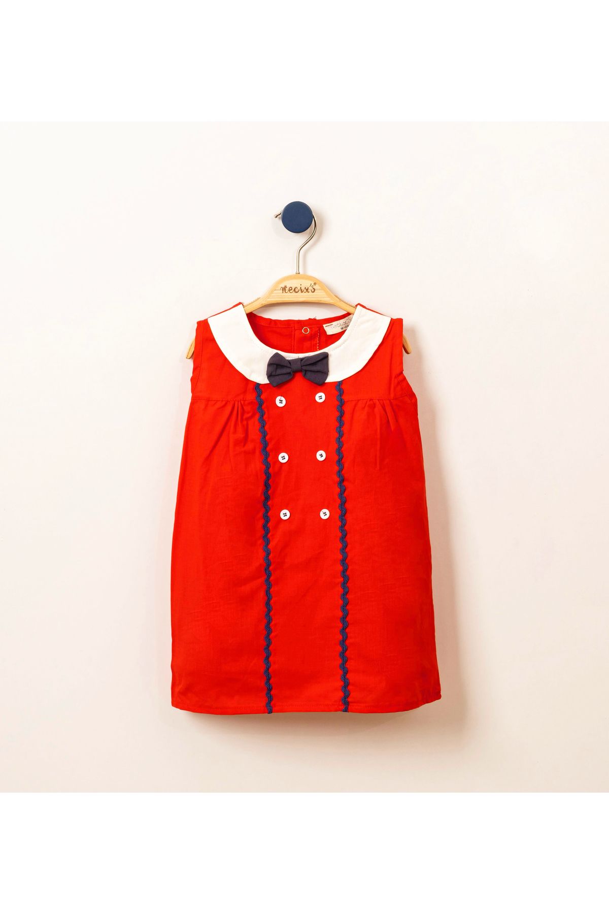 Necix's Kırmızı düğmeli marine elbise