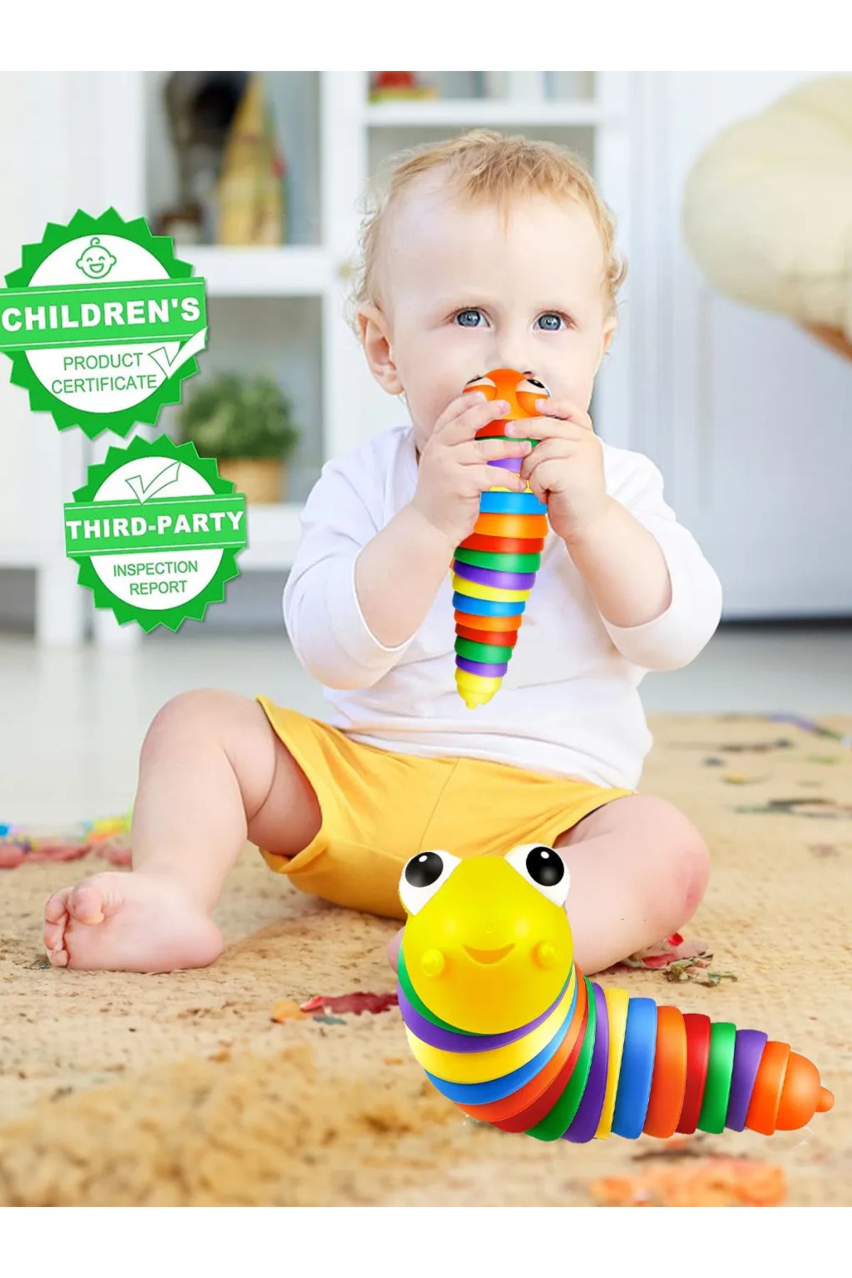 AVDA tırtıl Söktak Stres ve Anksiyete giderici Montessori oyuncağı Eğlenceli ve Renkli