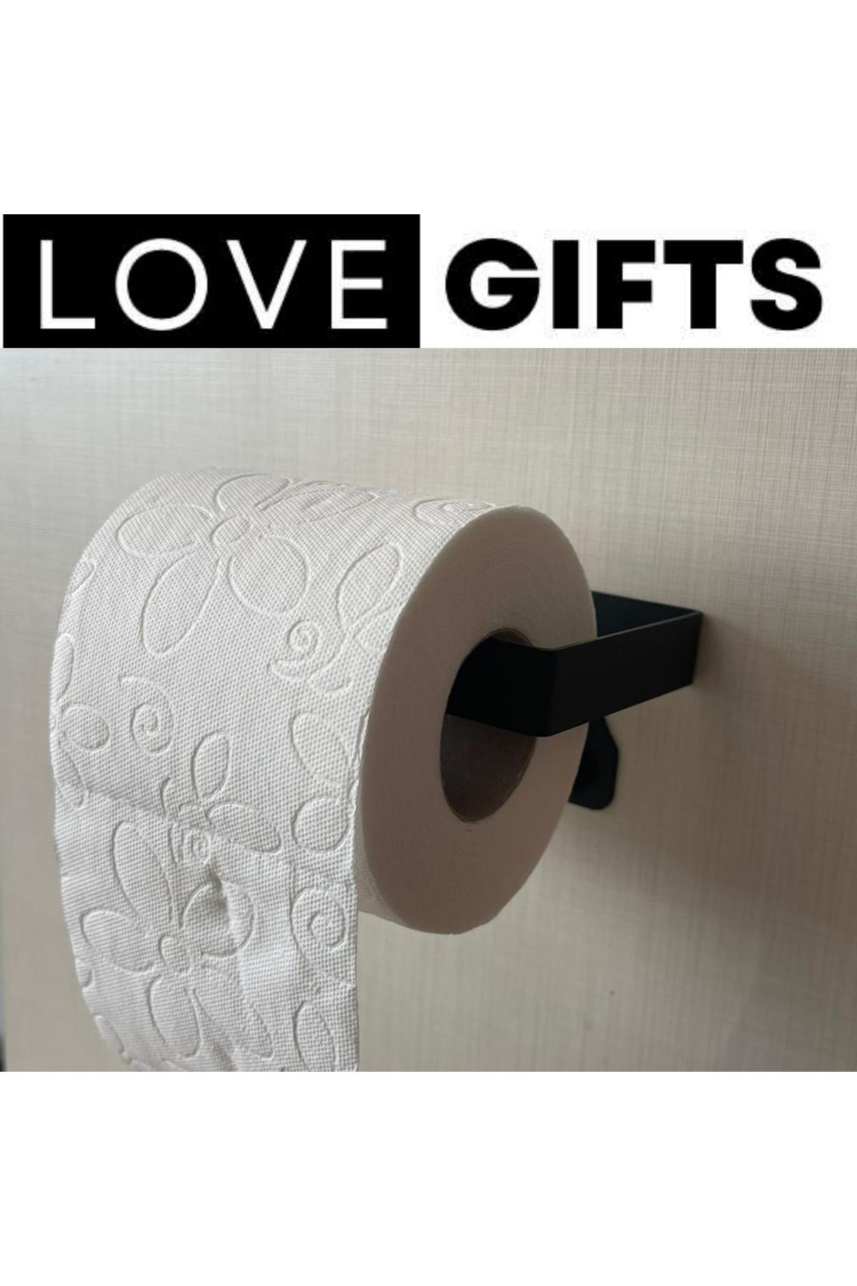 Love Gifts Çelik Tuvalet Kağıtlığı Tuvalet Kağıdı Askısı-siyah