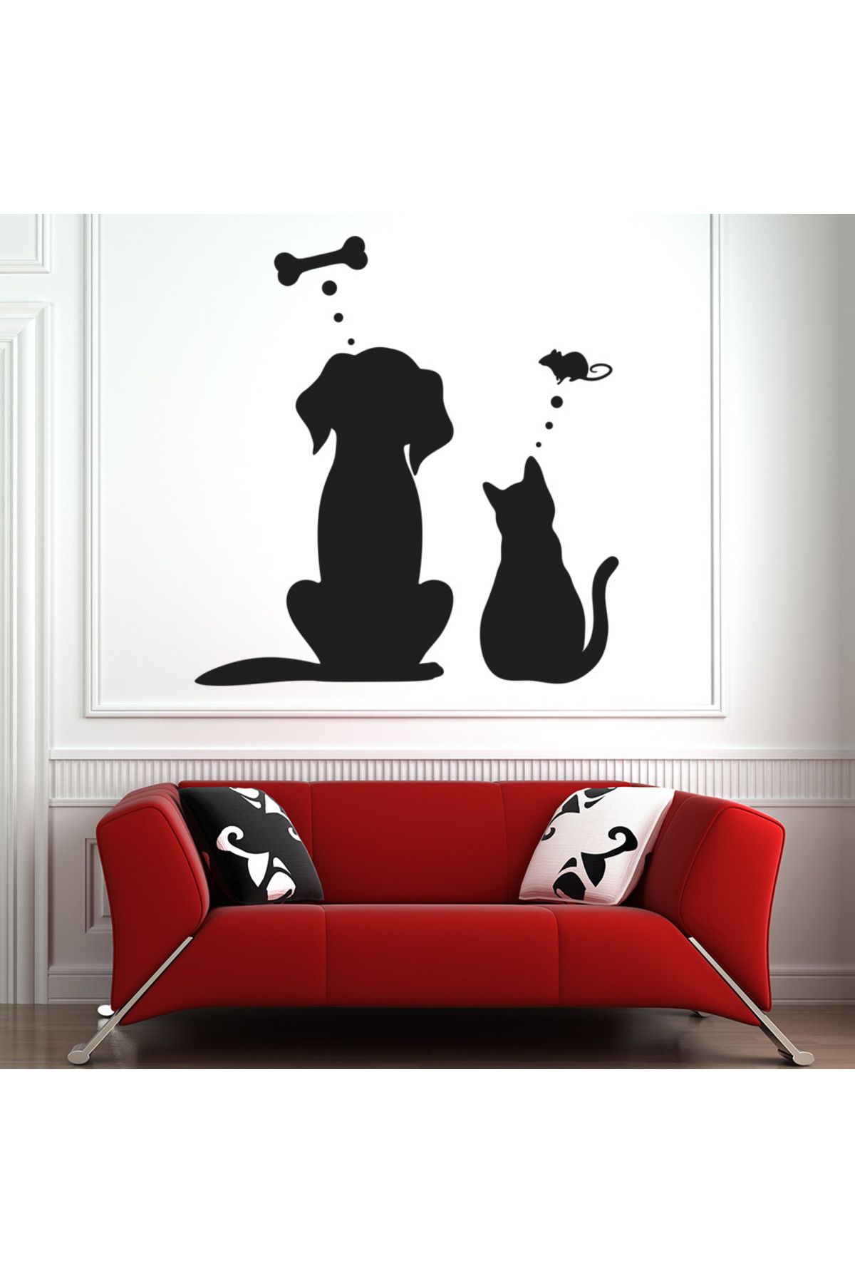 Modatools Pet Rüyalar Köpek Kedi Dekoratif Duvar Sticker Çıkartma Mutfak Ofis Yatak Odası