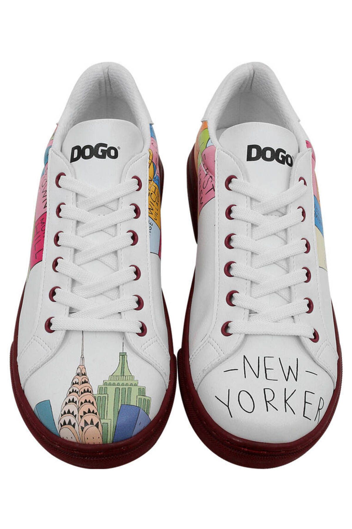 Dogo Kadın Vegan Deri Beyaz Sneakers - Manhattan Tasarım