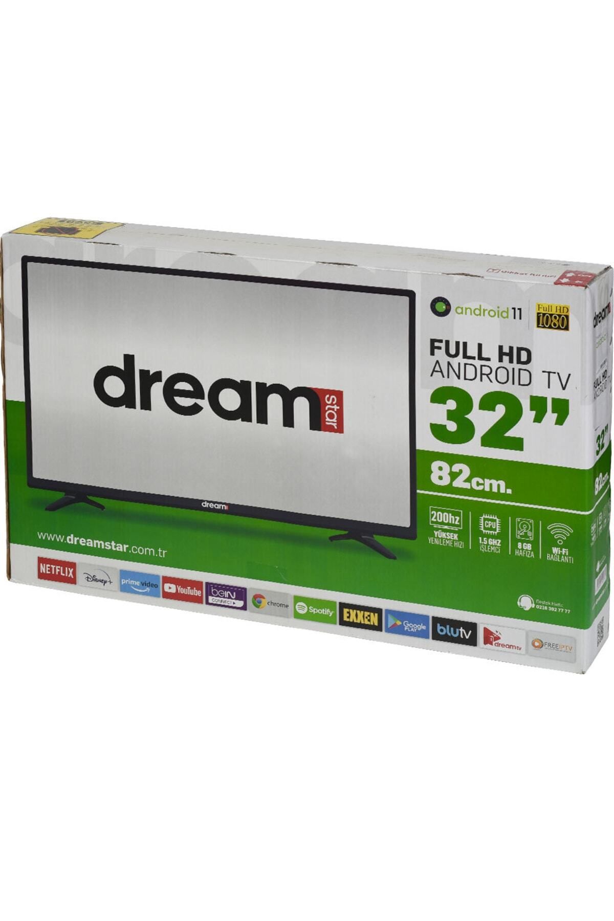 Dreamstar 32'' 82 Ekran Karasal Anten + Digital Uydu Girişli Android Led Tv