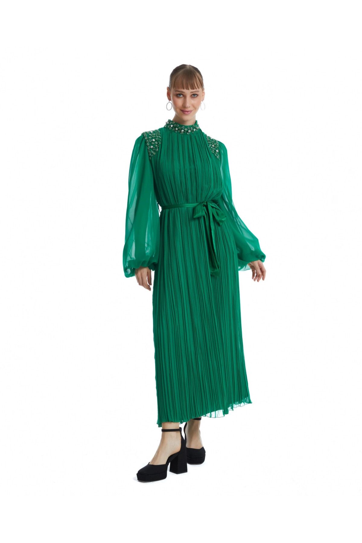 Serpil Serpil Kadın Yeşil Elbise 38833