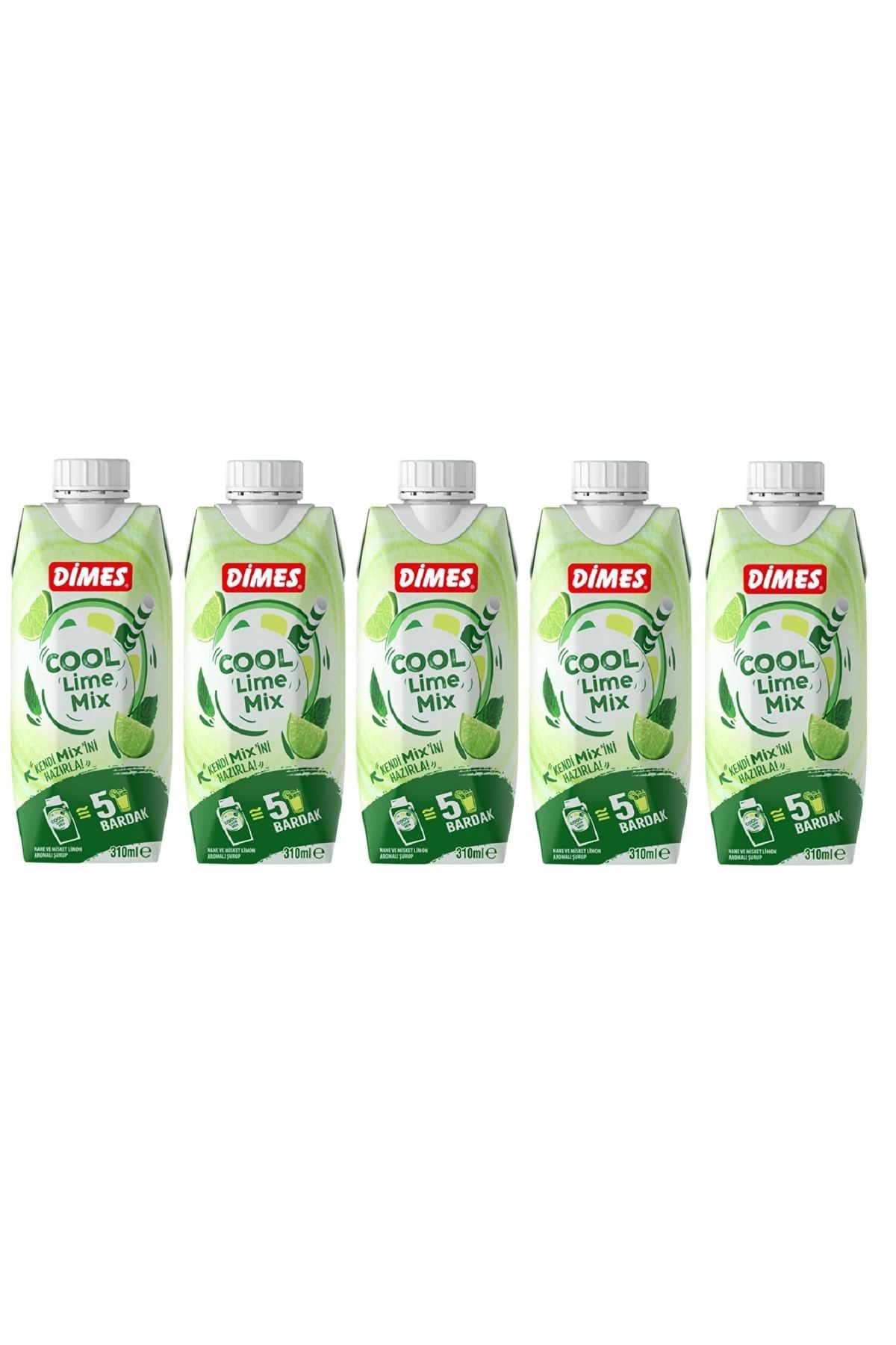 Dimes Cool Lime Mix 5'li Paket Konsantre Ürün Avantaj Paket Ekonomik Cool Lime Kahveci Global