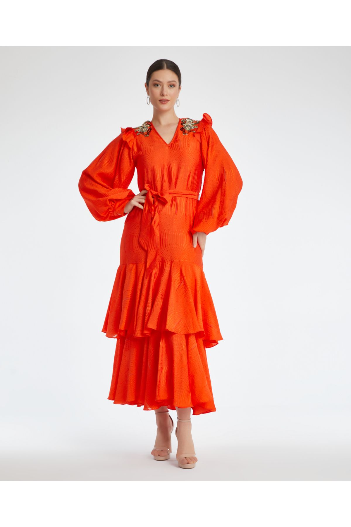 Serpil Serpil Kadın Orange Elbise 38488