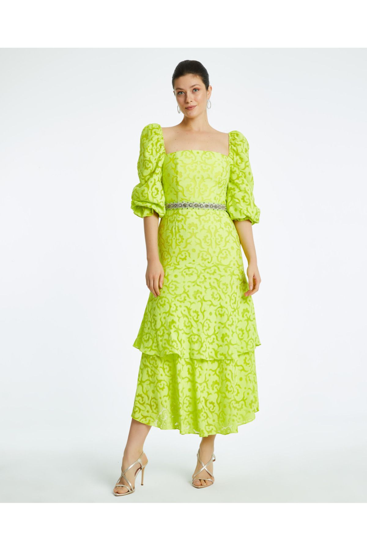 Serpil Serpil Kadın Açık Yeşil Elbise 38376