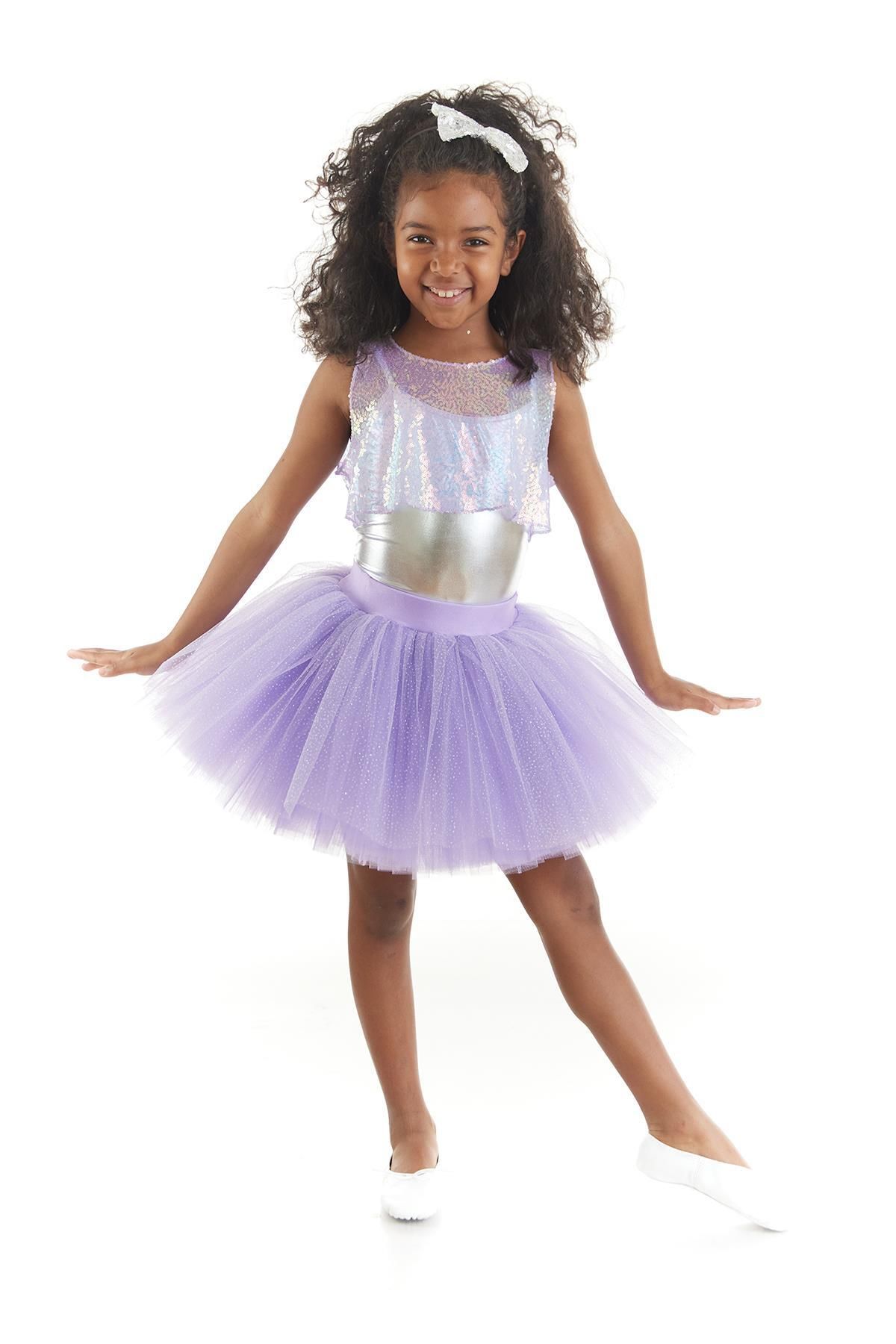Tameris Kostüm Kız Çocuk Lila Hip Hop Dans Kostümü - 23 Nisan Kıyafetleri