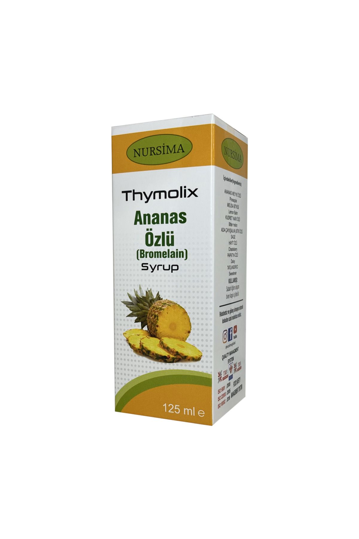 Nursima Findit Ananas Özlü Bromelain Şurubu 125 ml (Findit)