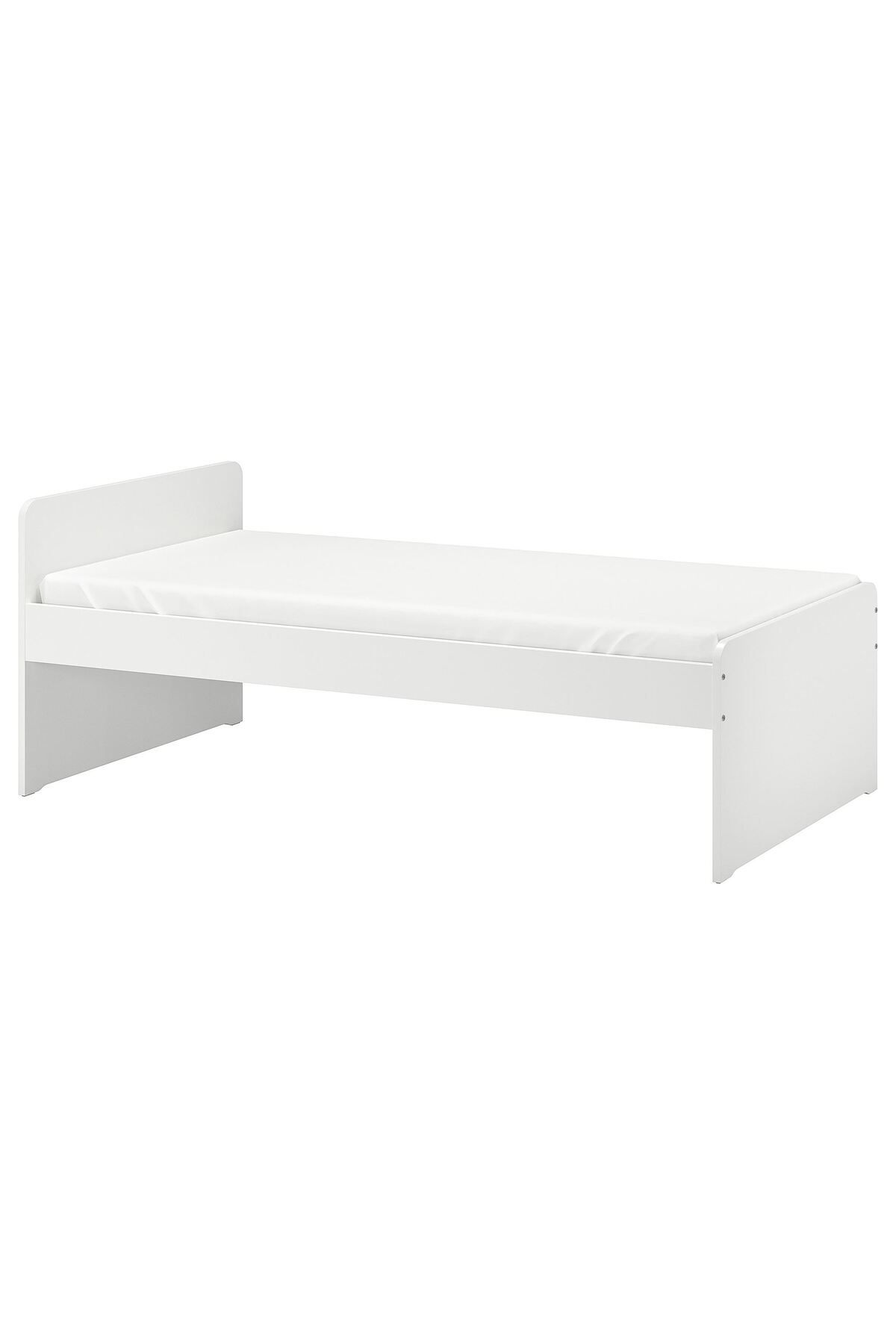 IKEA tek kişilik karyola, beyaz, 90x200 cm