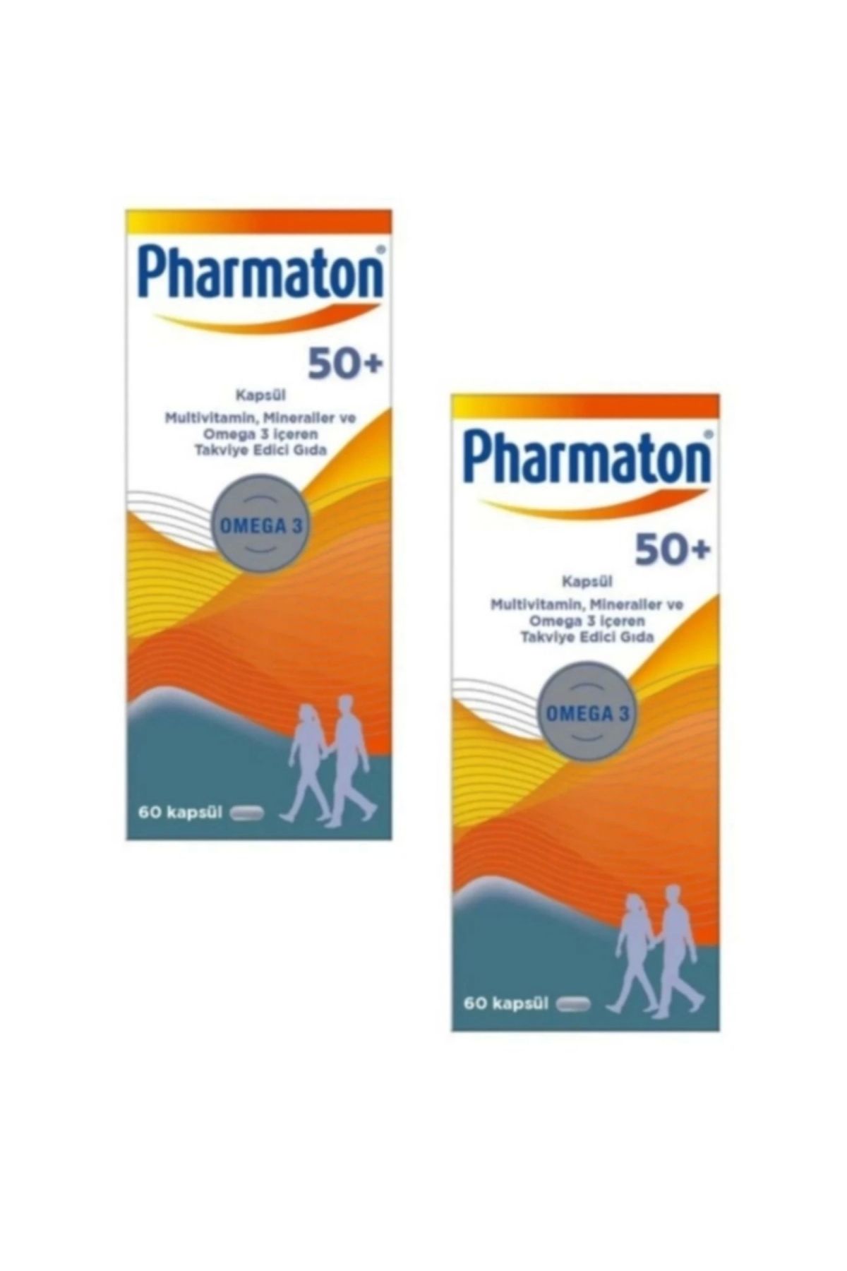 Pharmaton 50 Plus 60 Kapsül Omega 3 ve Multivitamin Mineraller 2'li Avantaj Paketi