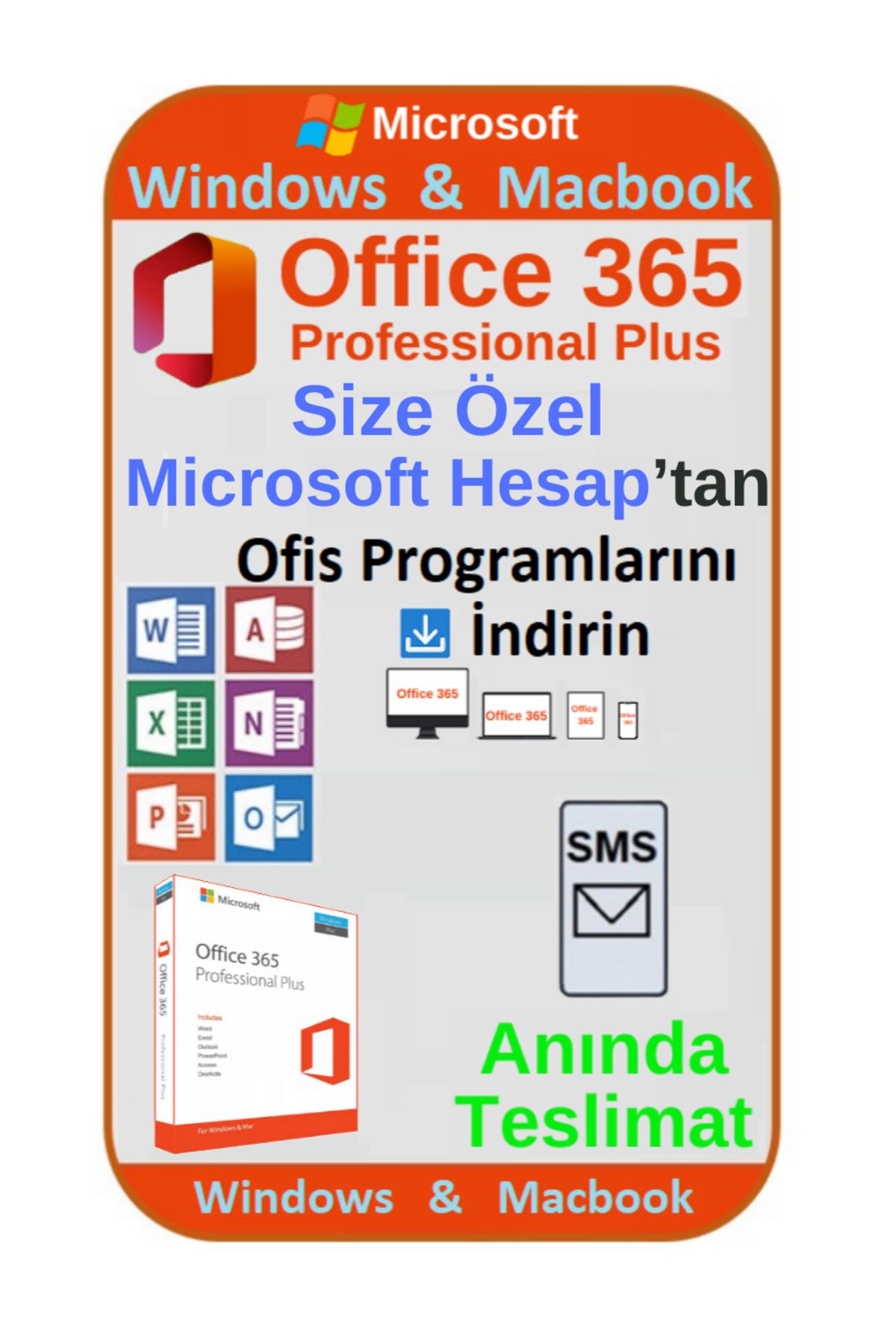 Microsoft Office 365 Pro Lisans 2024 - Kişiye Özel Hesaptan Ofisi Indir Kullan - Sms Teslimat -kurulum Tarif