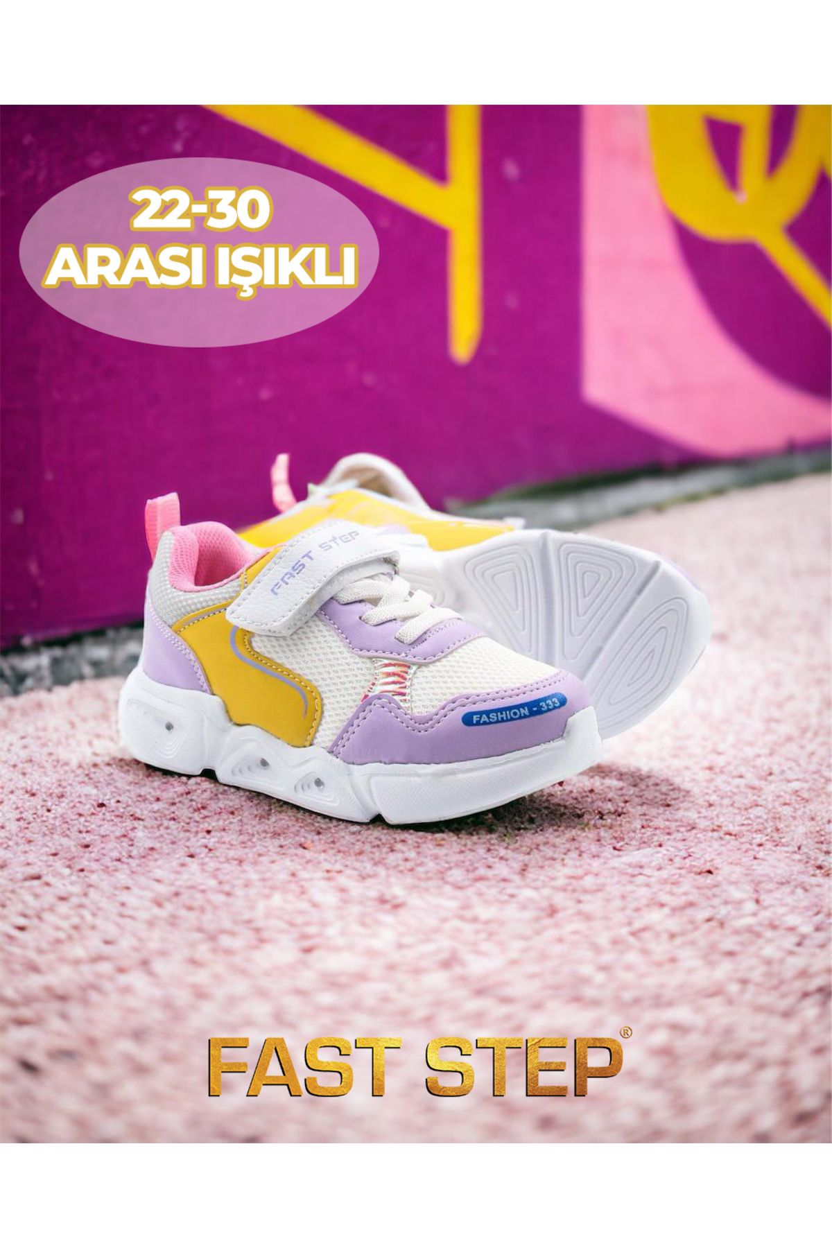 Fast Step Unisex Spor Rahat Taban Hafif Sneaker Cırt Cırtlı Yazlık Bebek Ve Çocuk Ayakkabısı 141xca018