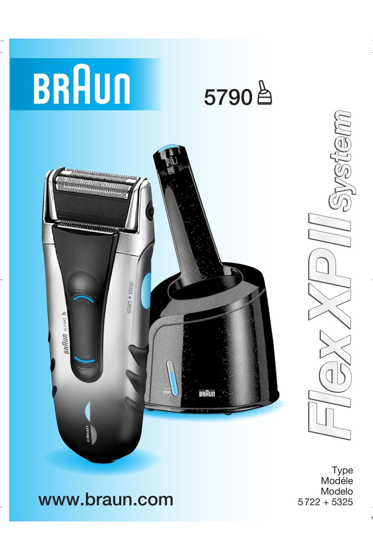Braun 5790 Flex XP II System Tıraş makinesi Gümüş/Siyah