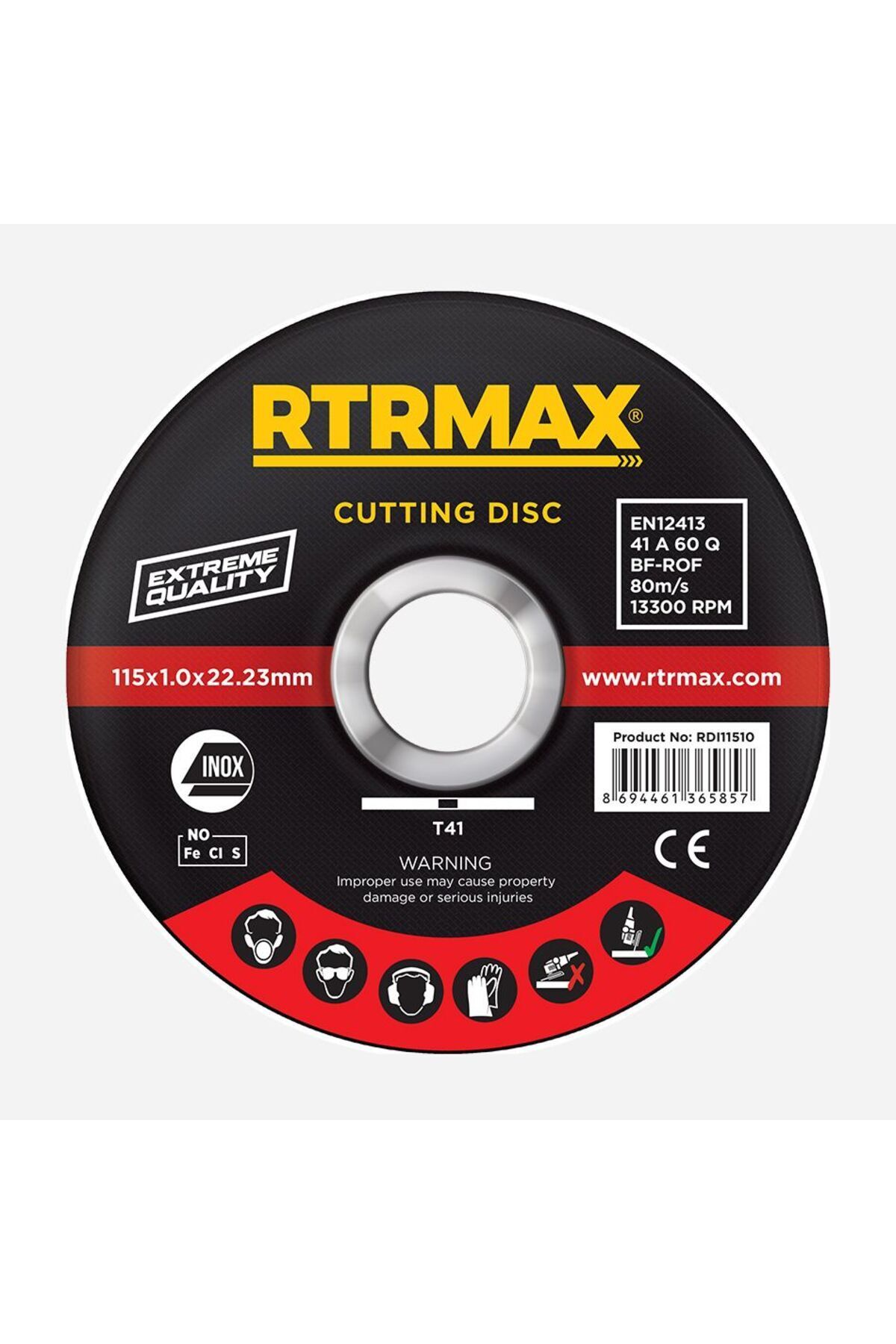 Rtrmax Inox Kesme Diski 180 X 2.0 X 22.23mm