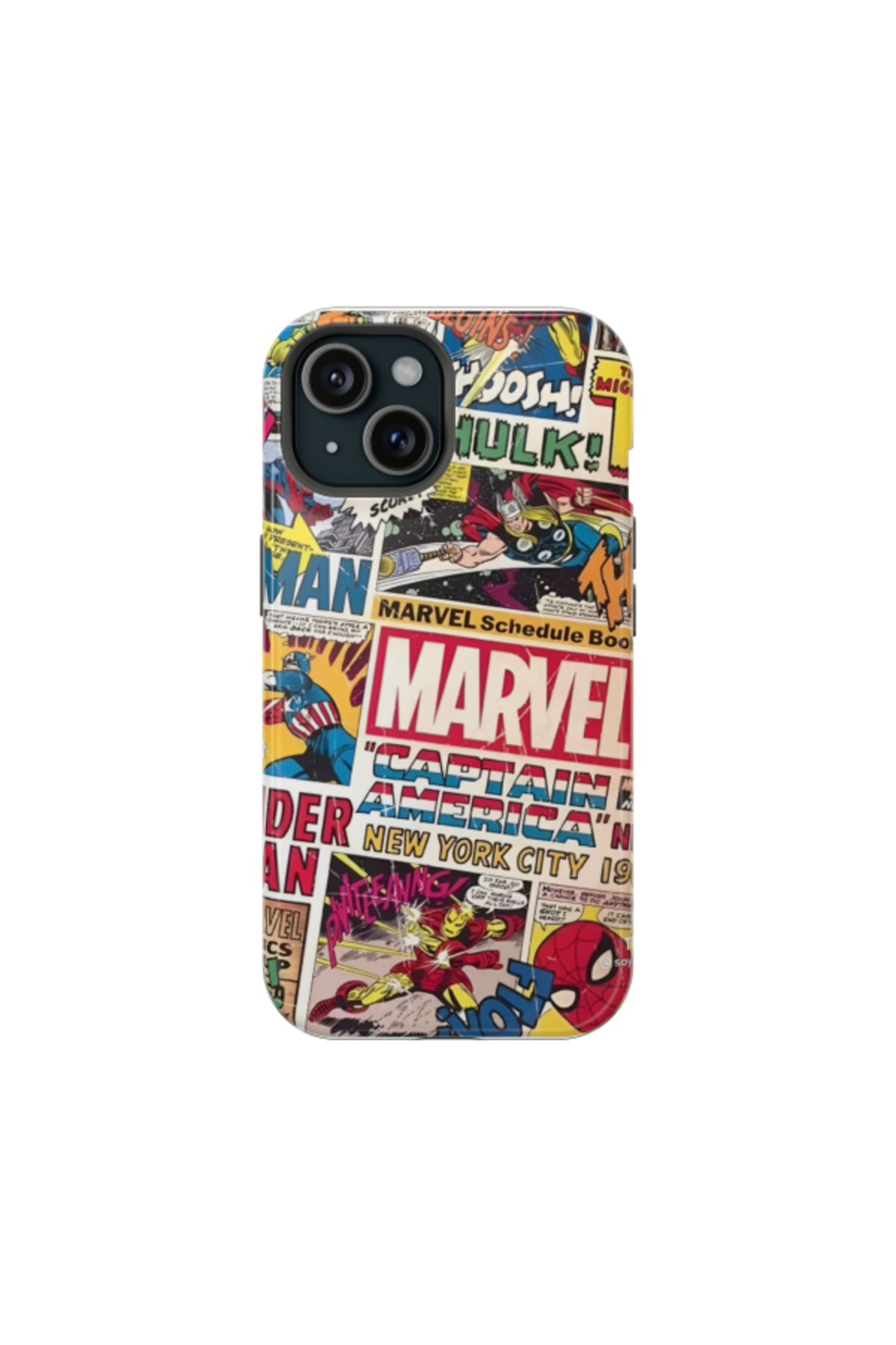 WOPP iPhone 8 Plus Uyumlu Silikon Kılıf - Marvel Collage 2