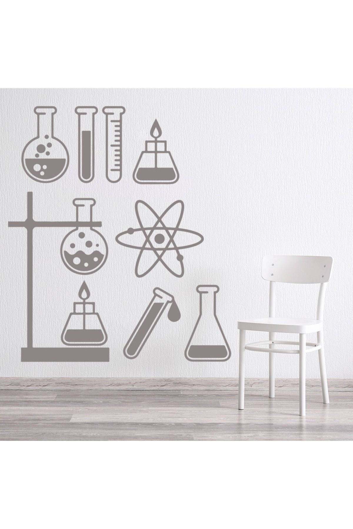 Modatools Bilim Ve Kimya Sembolleri Dekoratif Duvar Sticker Çıkartma Mutfak Ofis Yatak Odası