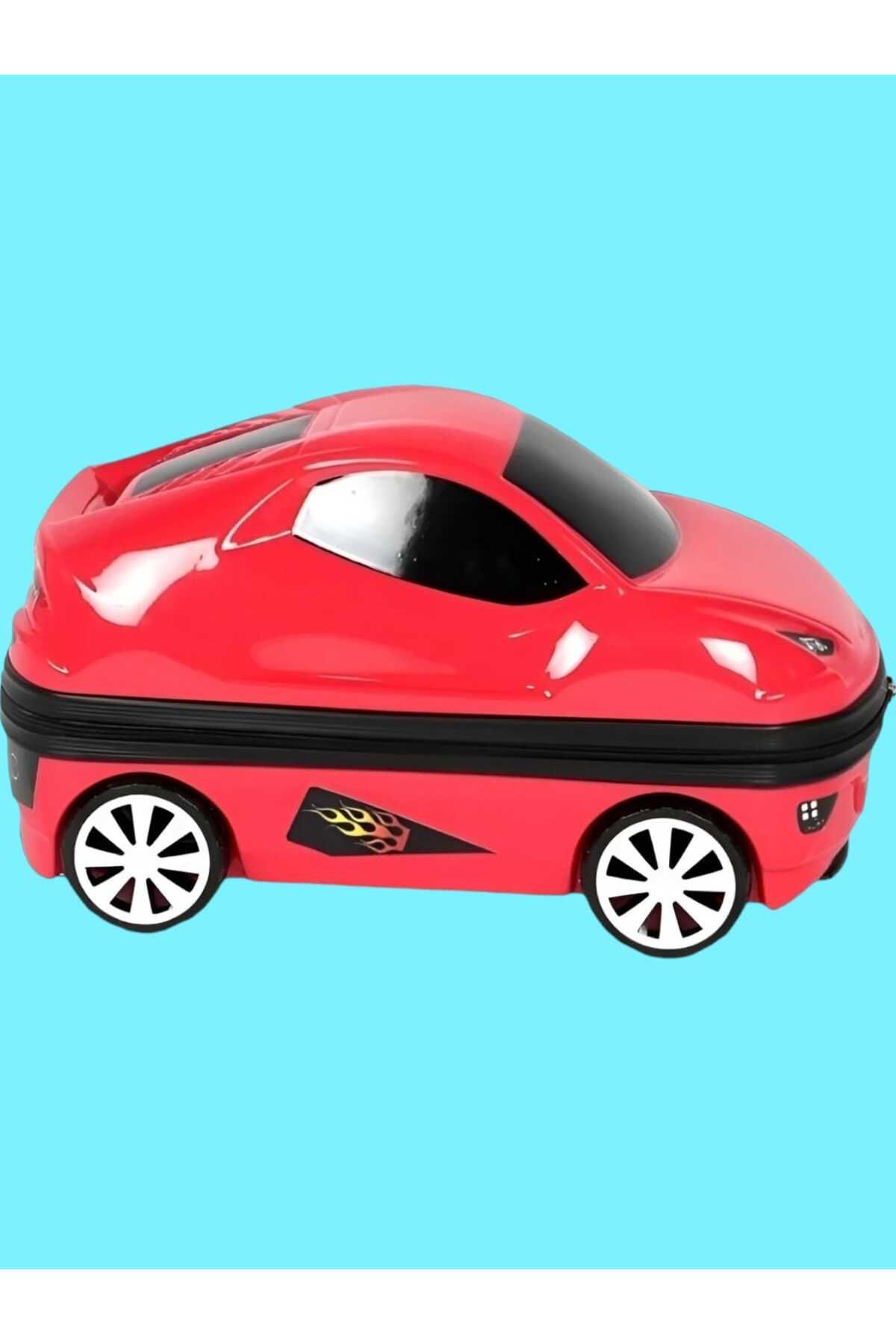 Trenderrs Cars Araba Modelli Lüks Çekçekli Çocuk Seyahat Valizi