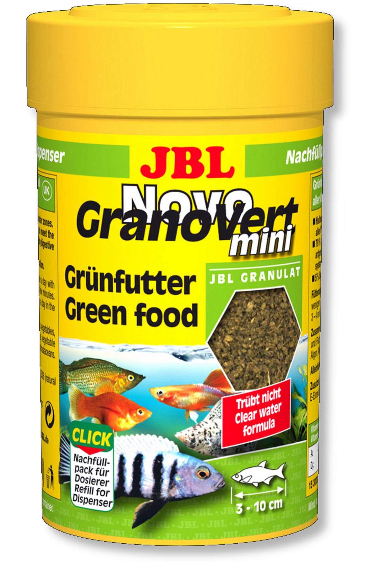 JBL NovoGranoVert mini Otçul balıklar için granül şeklinde temel yem 100 ml 40 gr