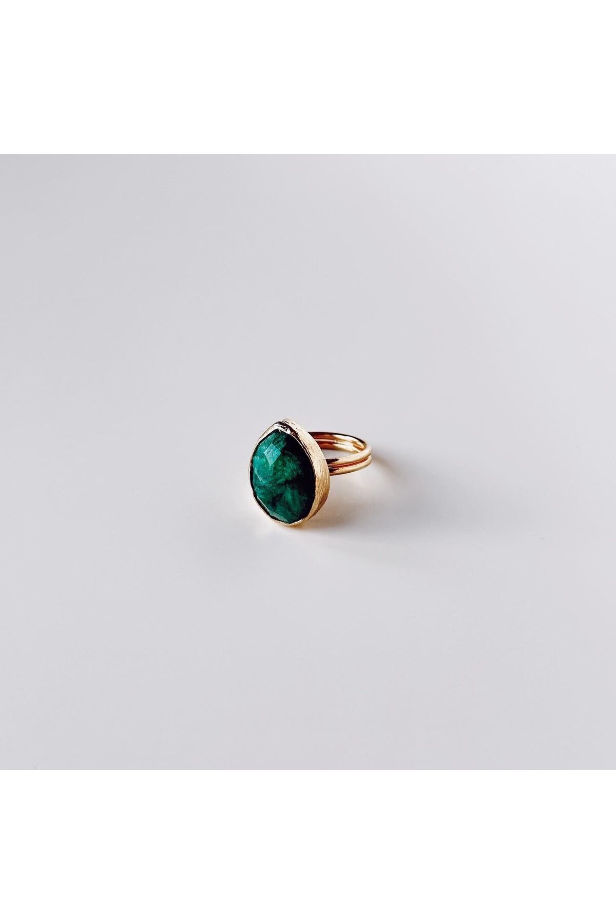 Boise Atelier Emerald Steel Ring / Çelik Yüzük