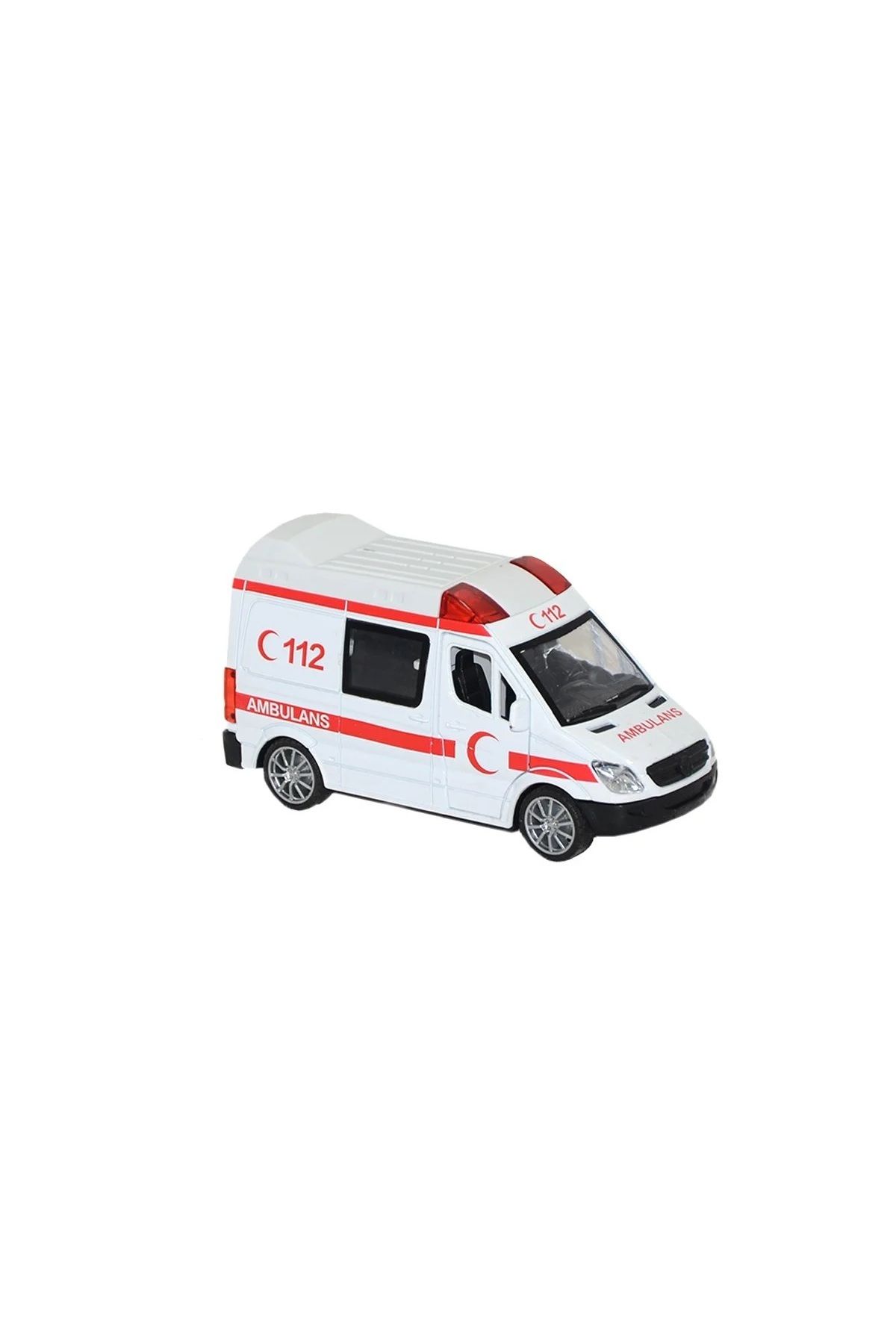 A-T AYZE-TRENDY Ambulans ve İtfaiye Metal Sesli Işıklı Çek Bırak Ambulans/İtfaiye 13 cm 1 Adet Fiytıdır.58120